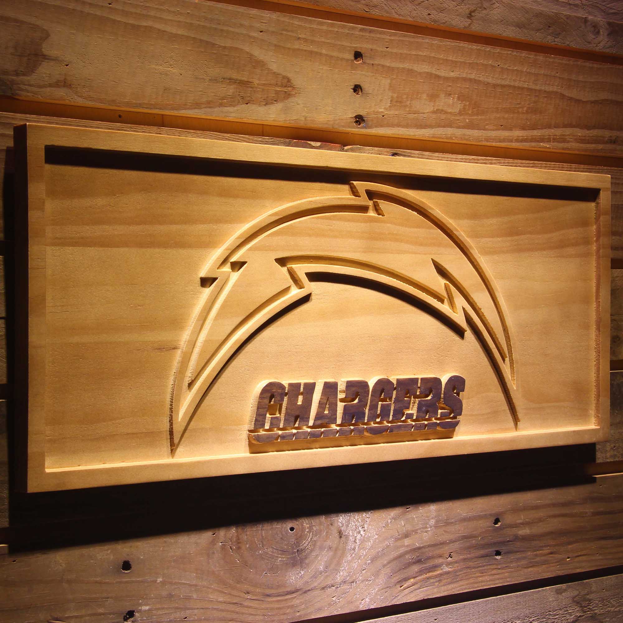 San Diego Chargers 3D Solid Wooden Craving Sign - Image 2