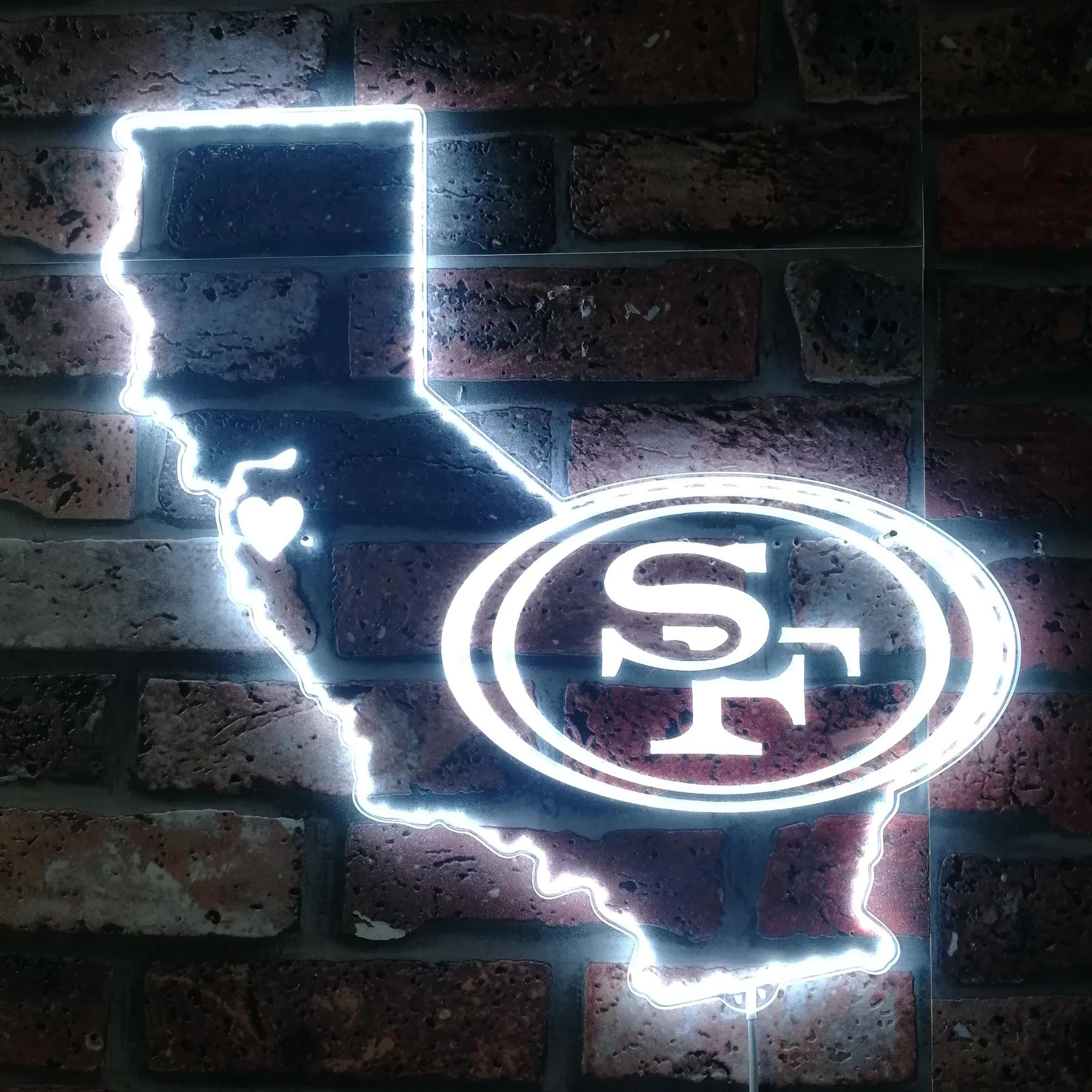 San Francisco 49ers State Map Neon LED Sign with Dynamic RGB Colors - Image 5
