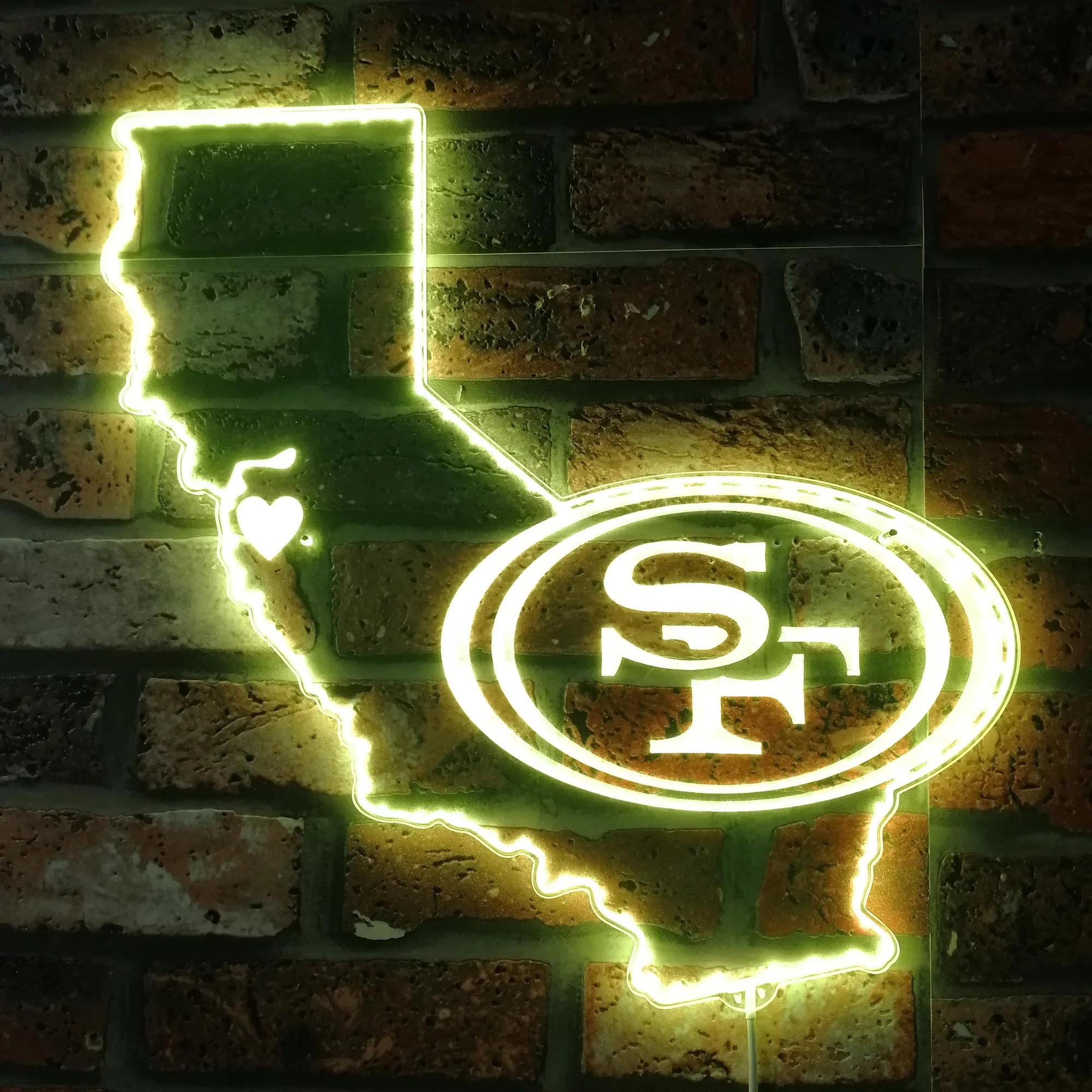 San Francisco 49ers State Map Neon LED Sign with Dynamic RGB Colors - Image 7