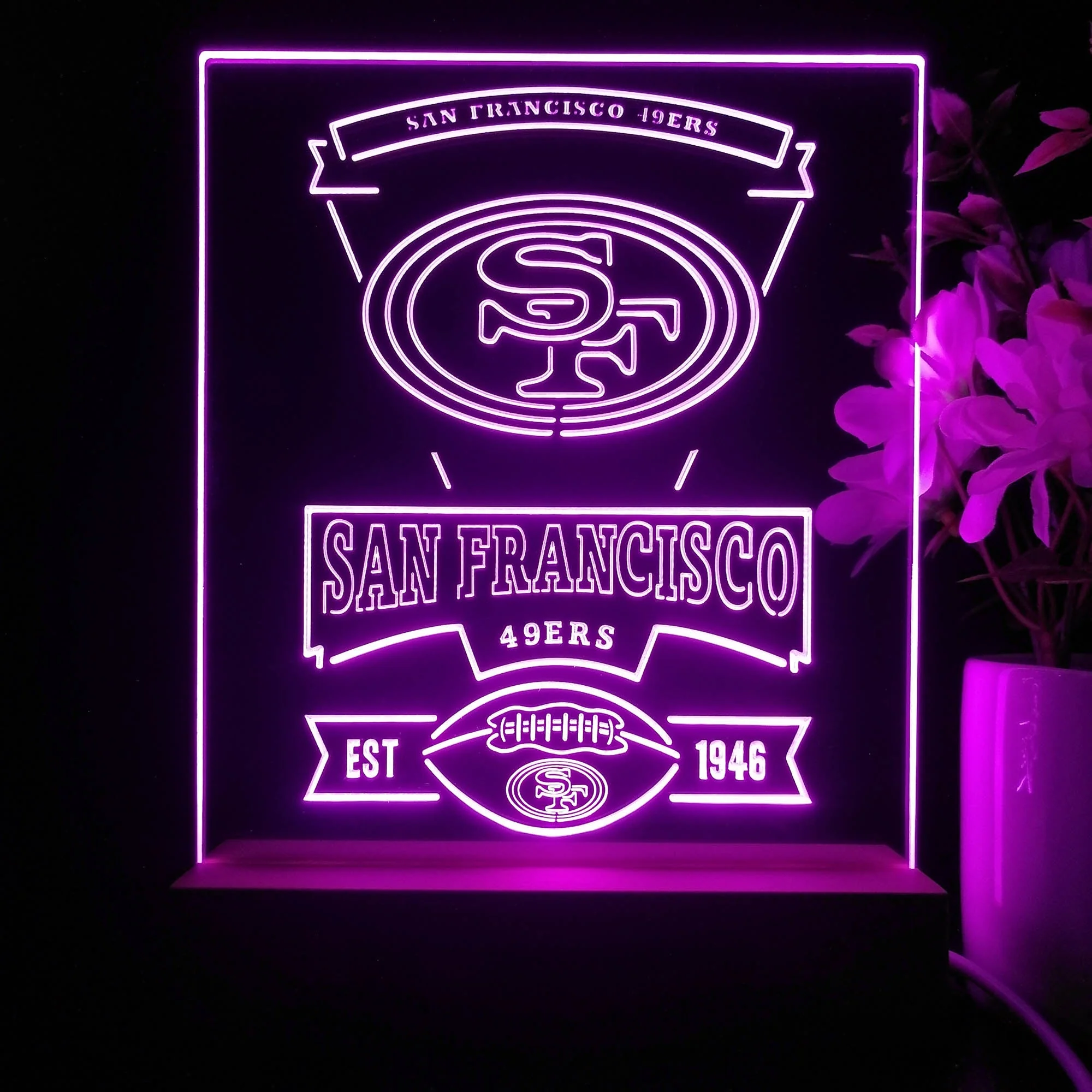San Francisco 49ers Neon Sign Pub Bar Lamp - Image 4