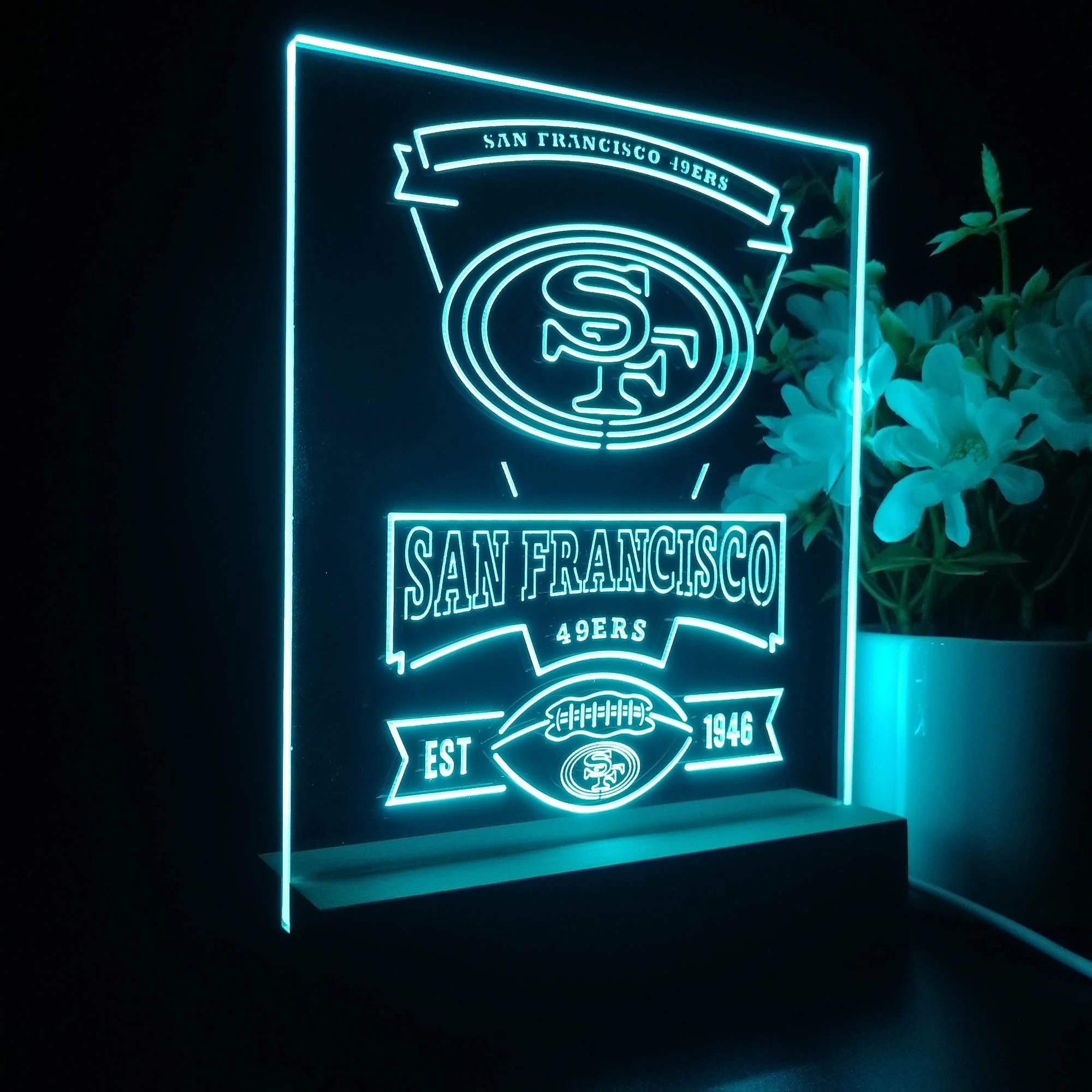 San Francisco 49ers Neon Sign Pub Bar Lamp - Image 6