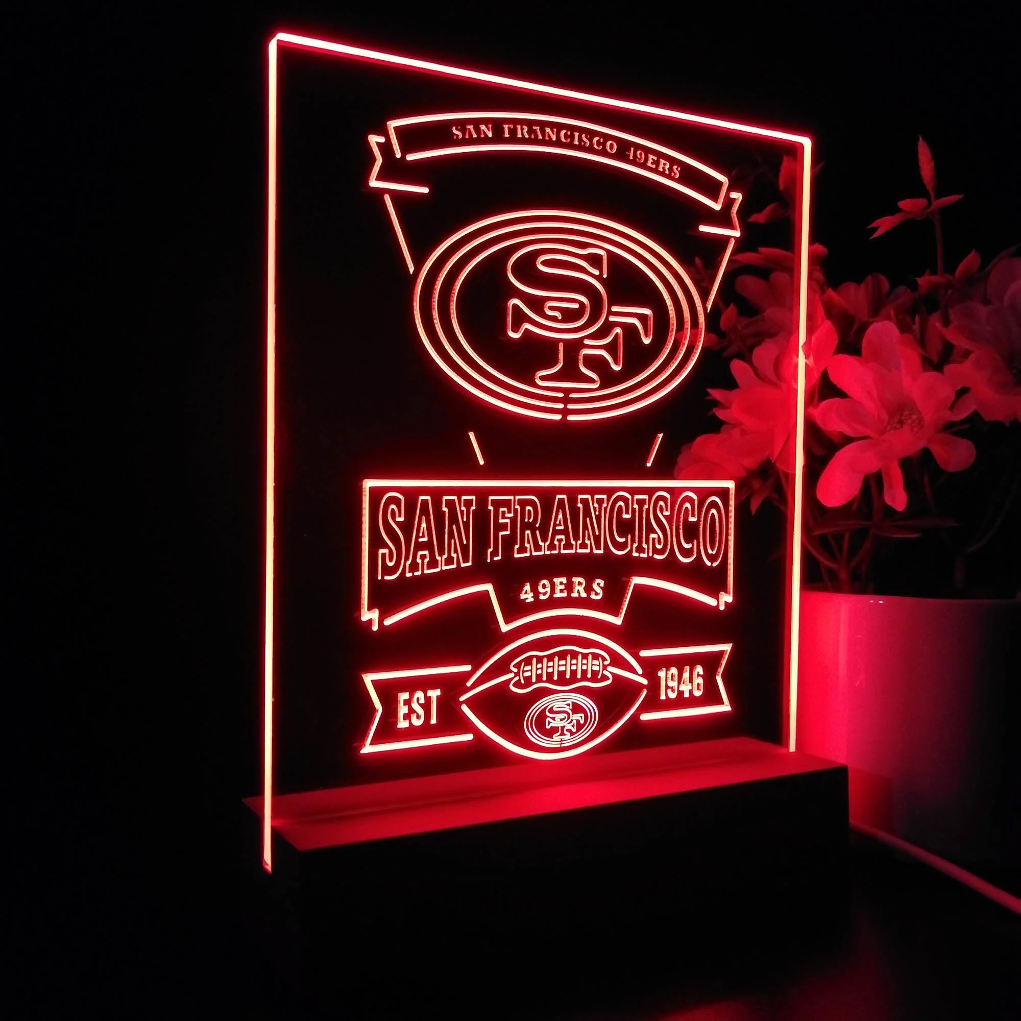San Francisco 49ers Neon Sign Pub Bar Lamp - Image 7