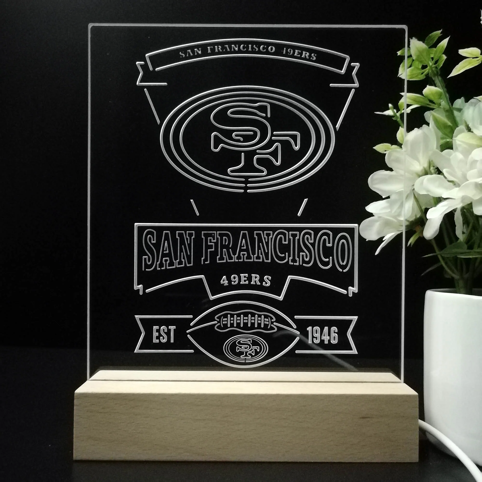 San Francisco 49ers Neon Sign Pub Bar Lamp - Image 8