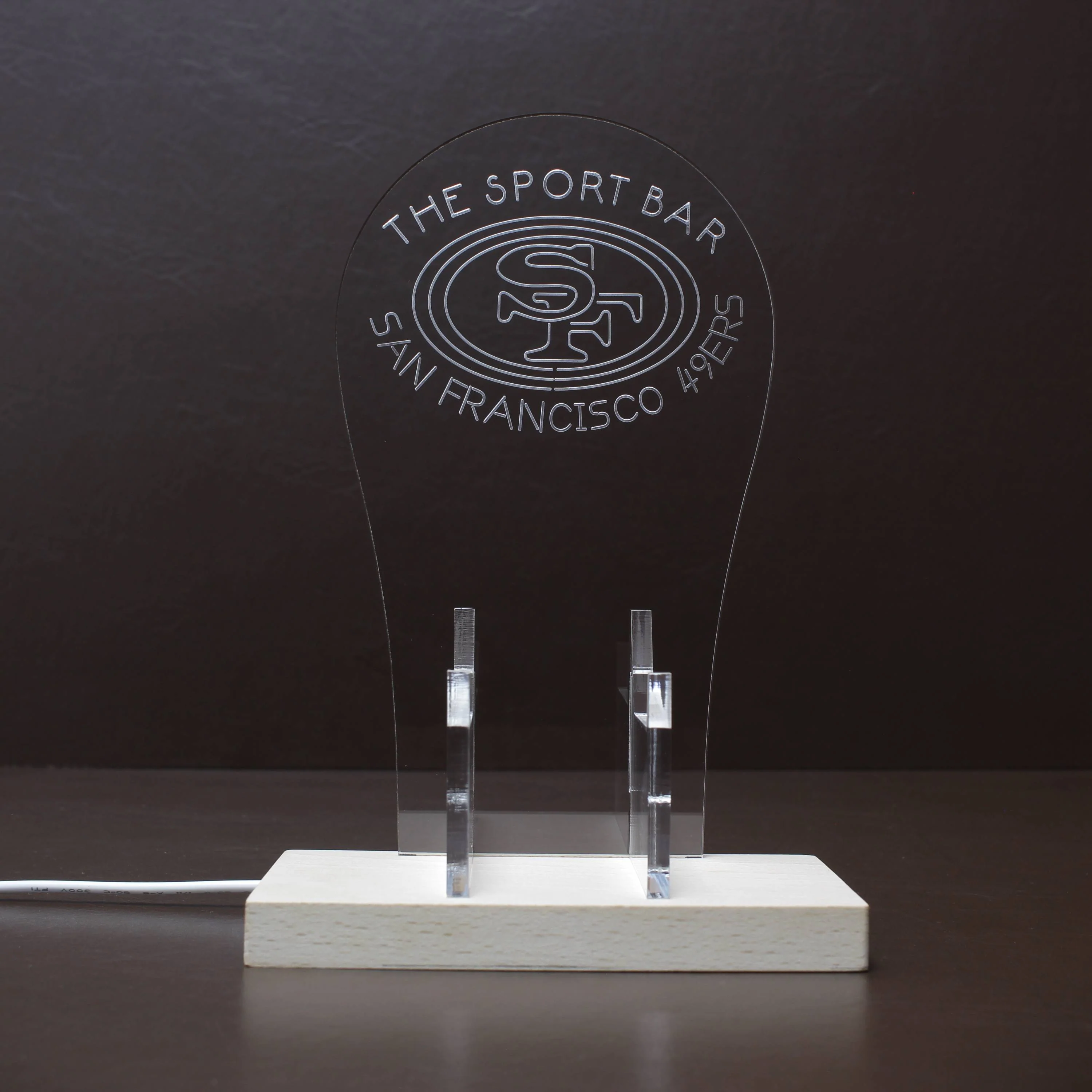 San Francisco 49ers Personalized RGB LED Gaming Headset Controller Stand - Image 8