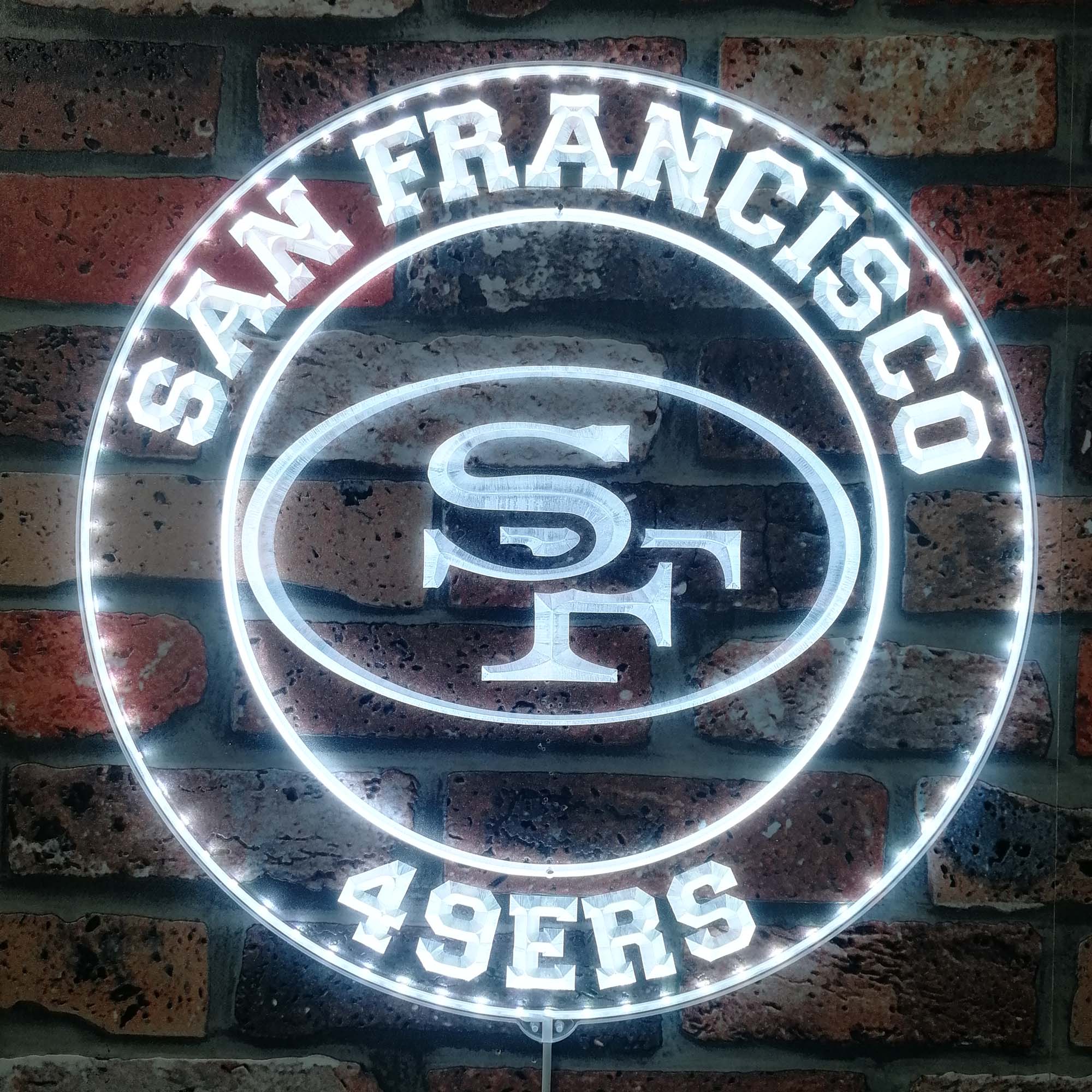 San Francisco 49ers SF Logo Neon LED Sign with Dynamic RGB Colors - Image 5