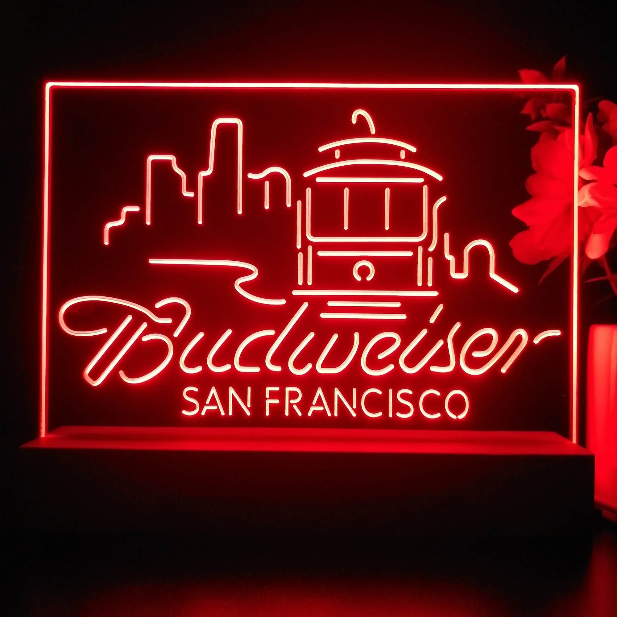 San Francisco Budweiser Beer Neon Sign Pub Bar Lamp - Image 2