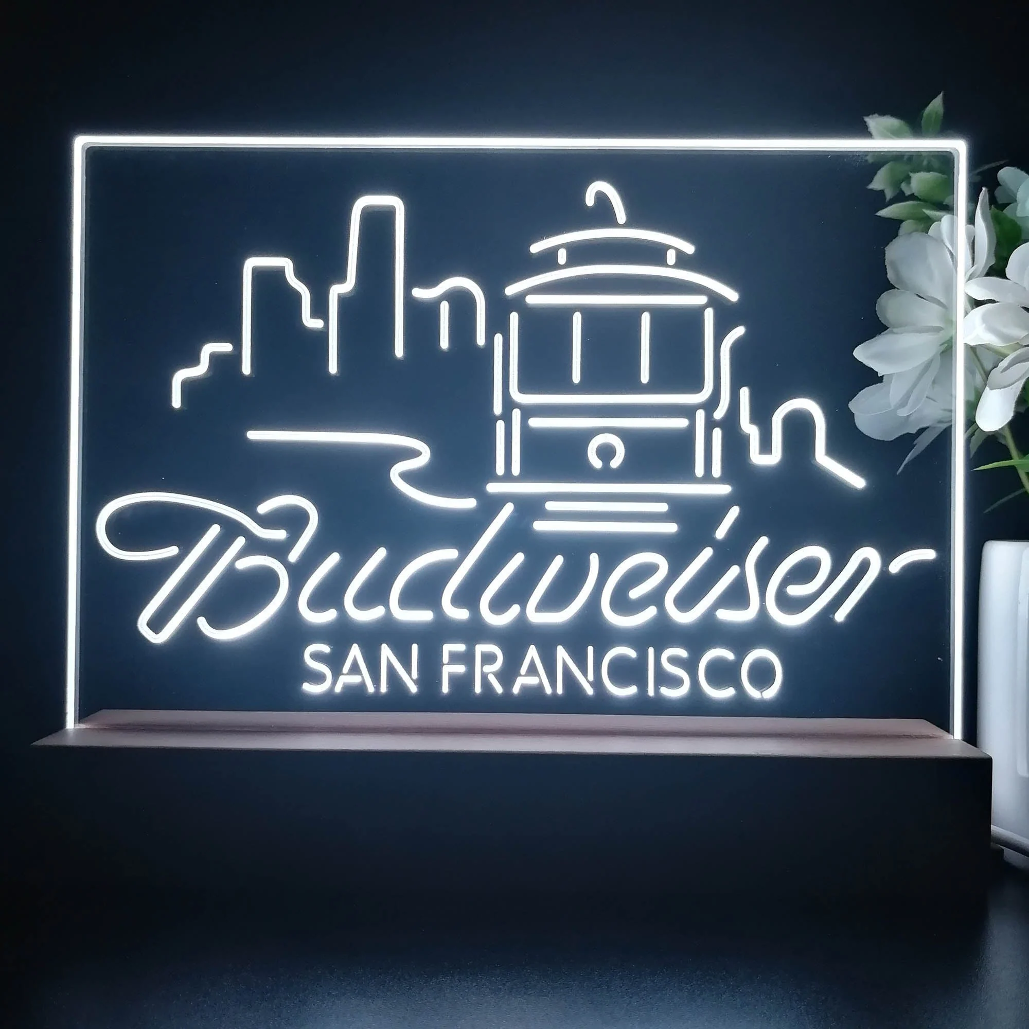 San Francisco Budweiser Beer Neon Sign Pub Bar Lamp - Image 4