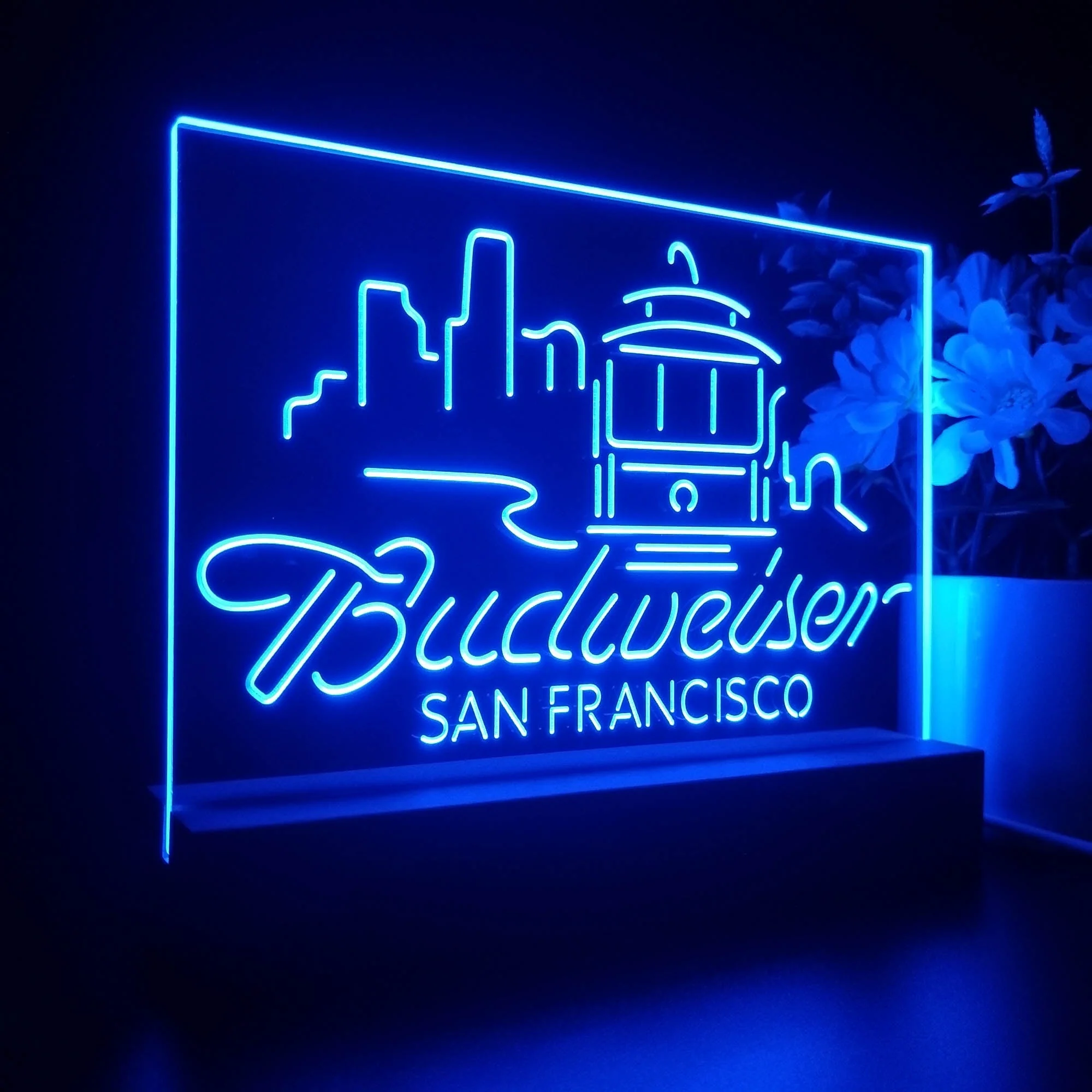 San Francisco Budweiser Beer Neon Sign Pub Bar Lamp - Image 5