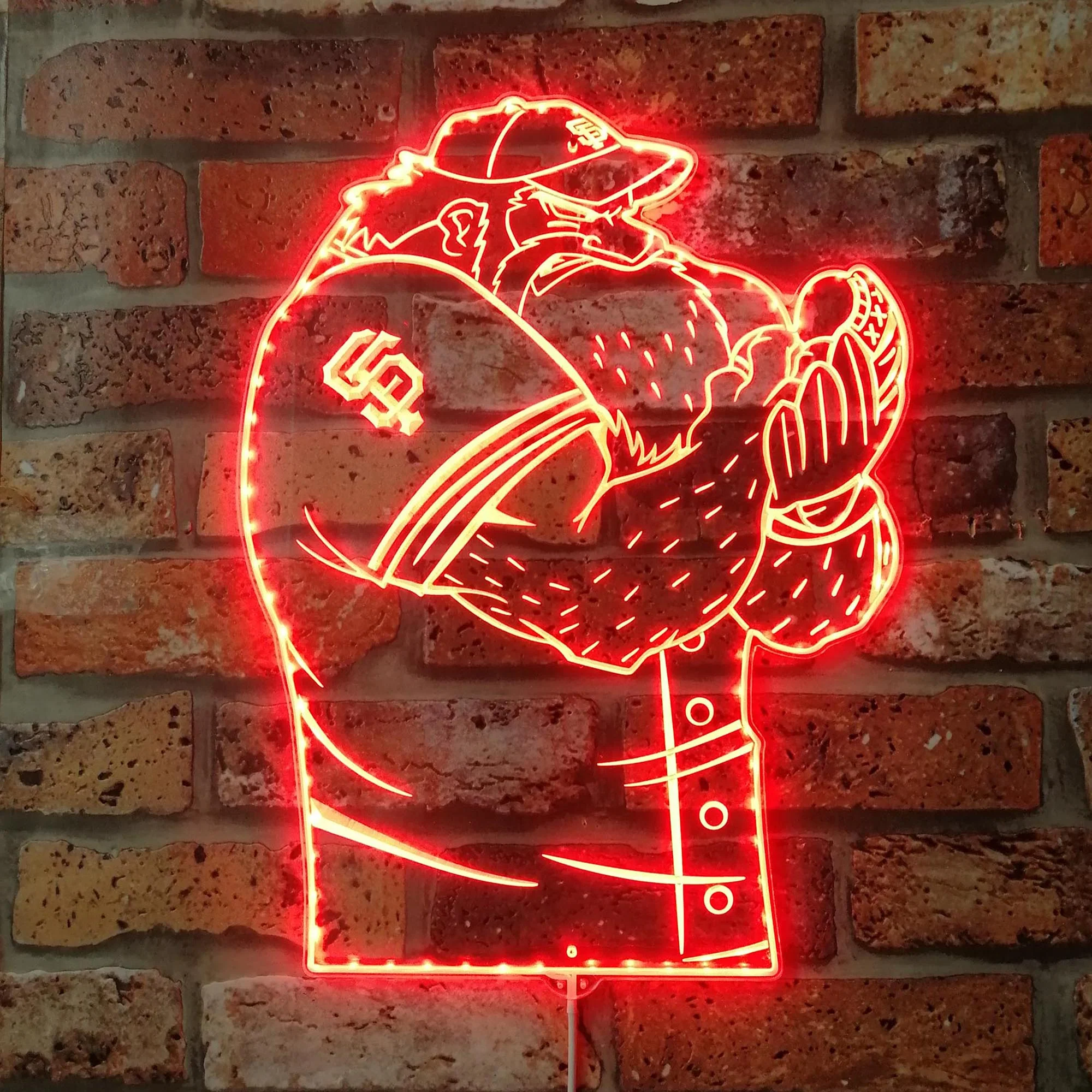 San Francisco Giants Baseball Neon LED Sign with Dynamic RGB Colors - Image 3