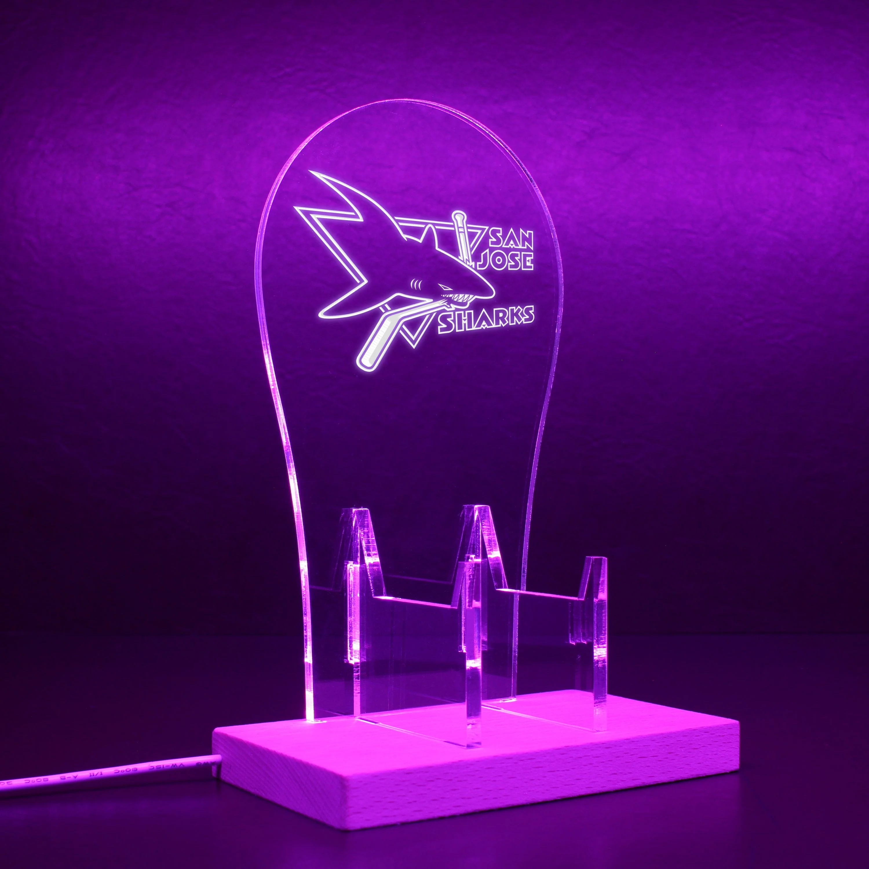 San Jose Sharks LED Gaming Headset Controller Stand - Image 9