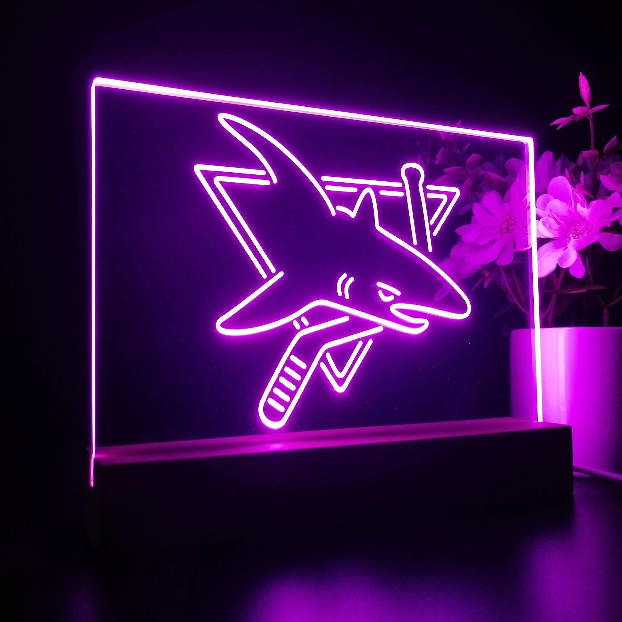 San Jose Sharks 3D Illusion Night Light Desk Lamp - Image 5