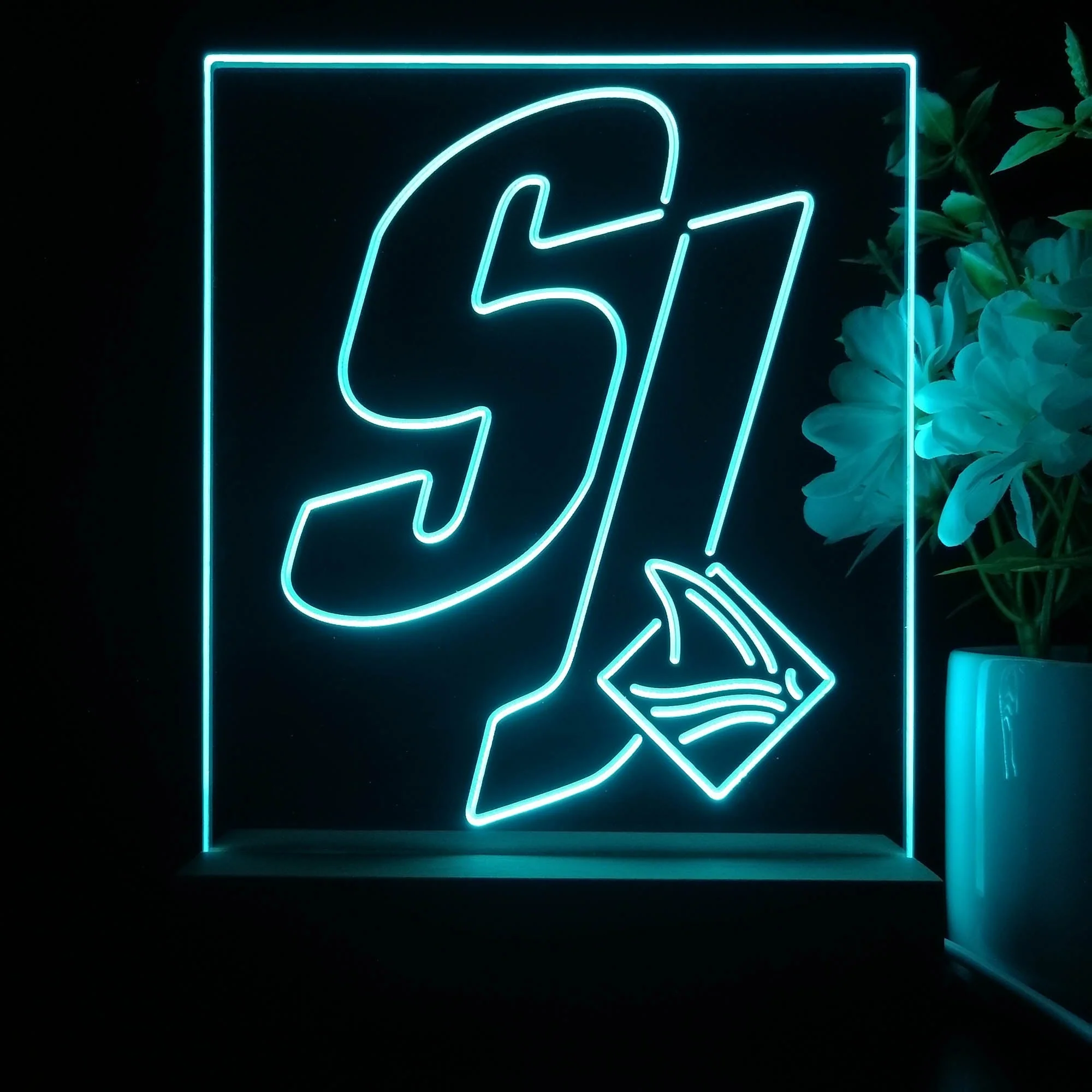 San Jose Sharks Night Light Neon Pub Bar Lamp - Image 4