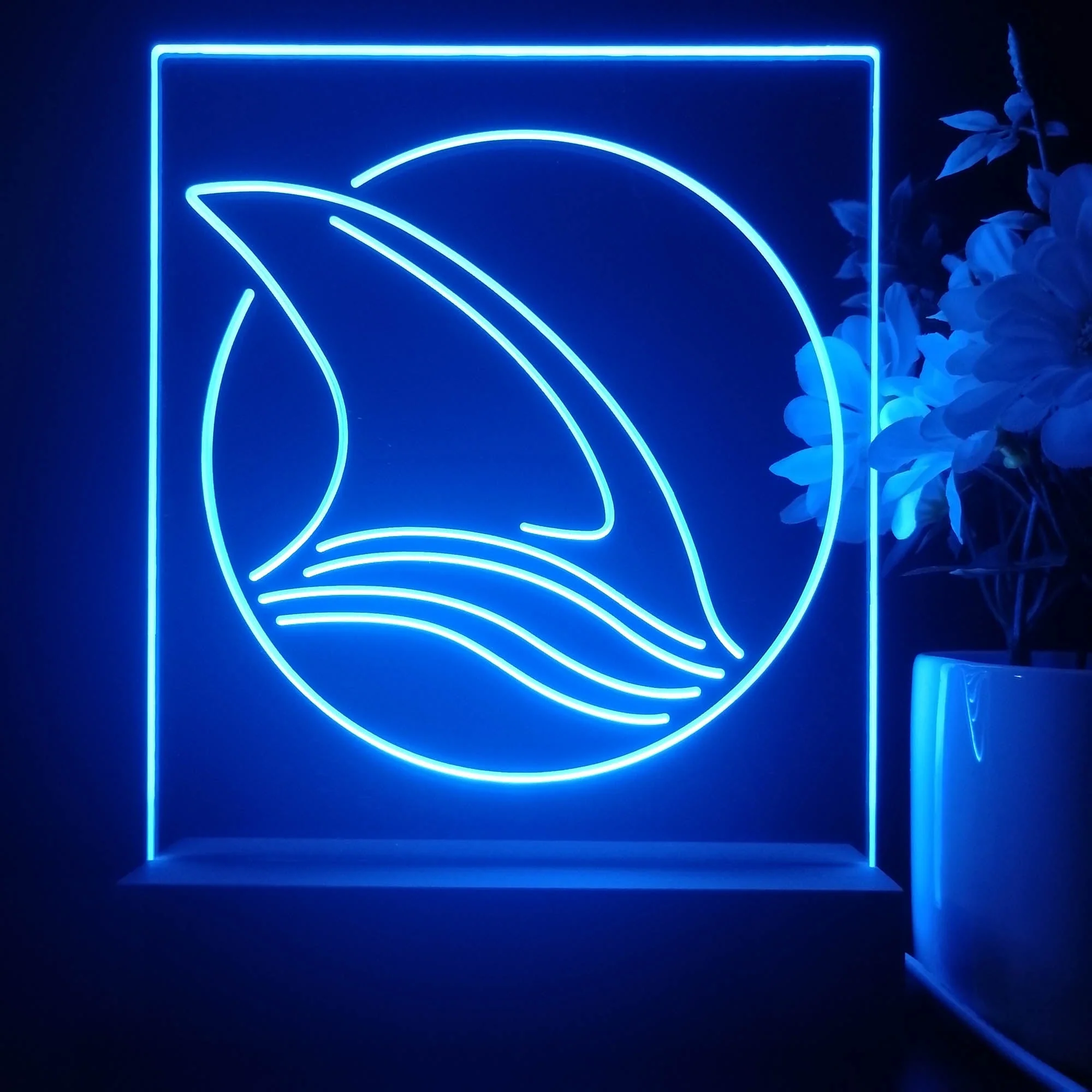 San Jose Sharks Souvenir 3D Illusion Night Light Desk Lamp - Image 4