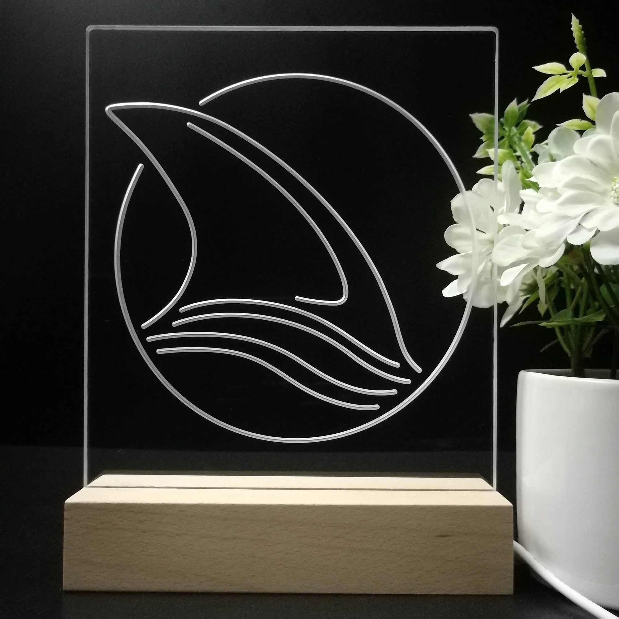 San Jose Sharks Souvenir 3D Illusion Night Light Desk Lamp - Image 8