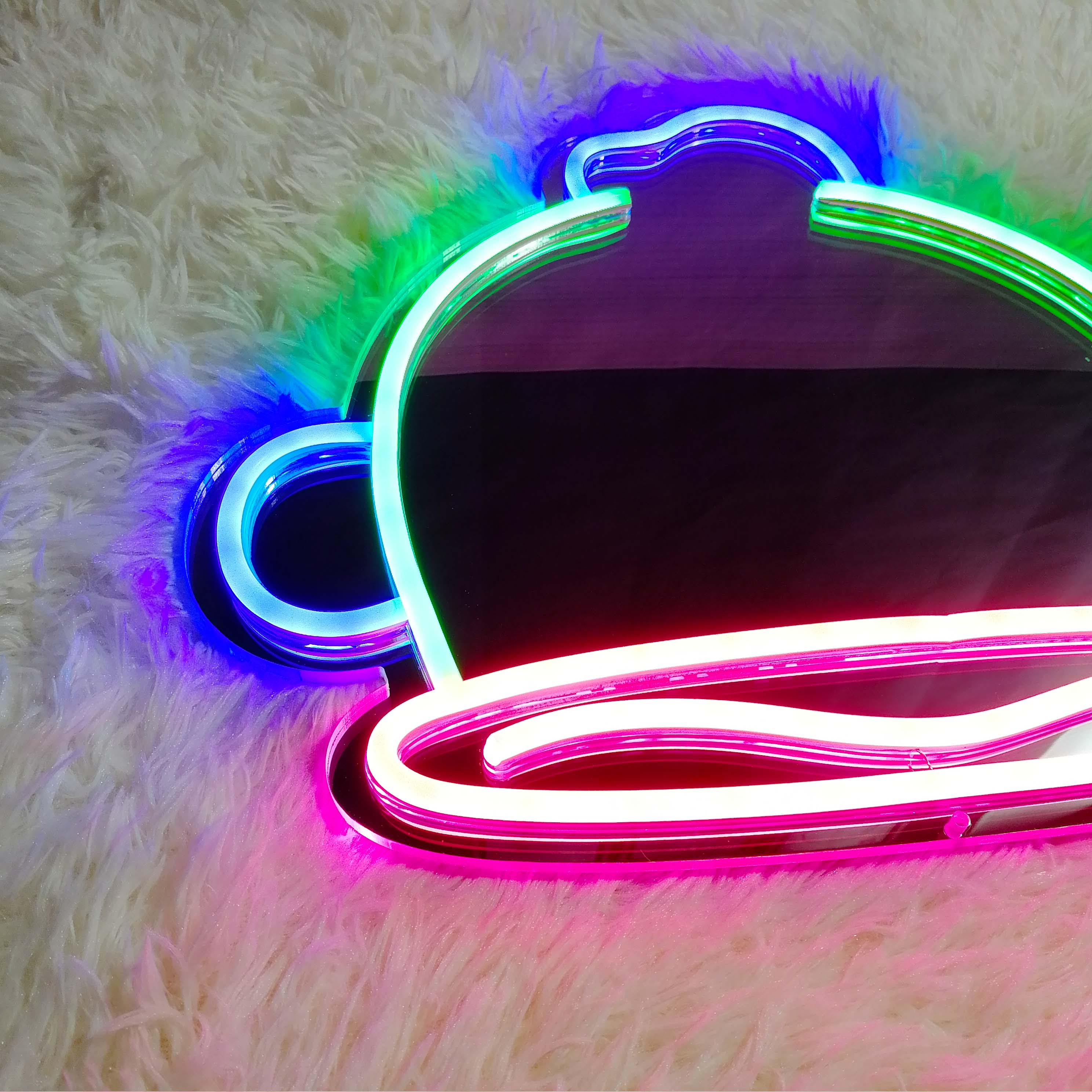 Sanrio - Hangyodon Neon Mirror LED Sign - Image 5