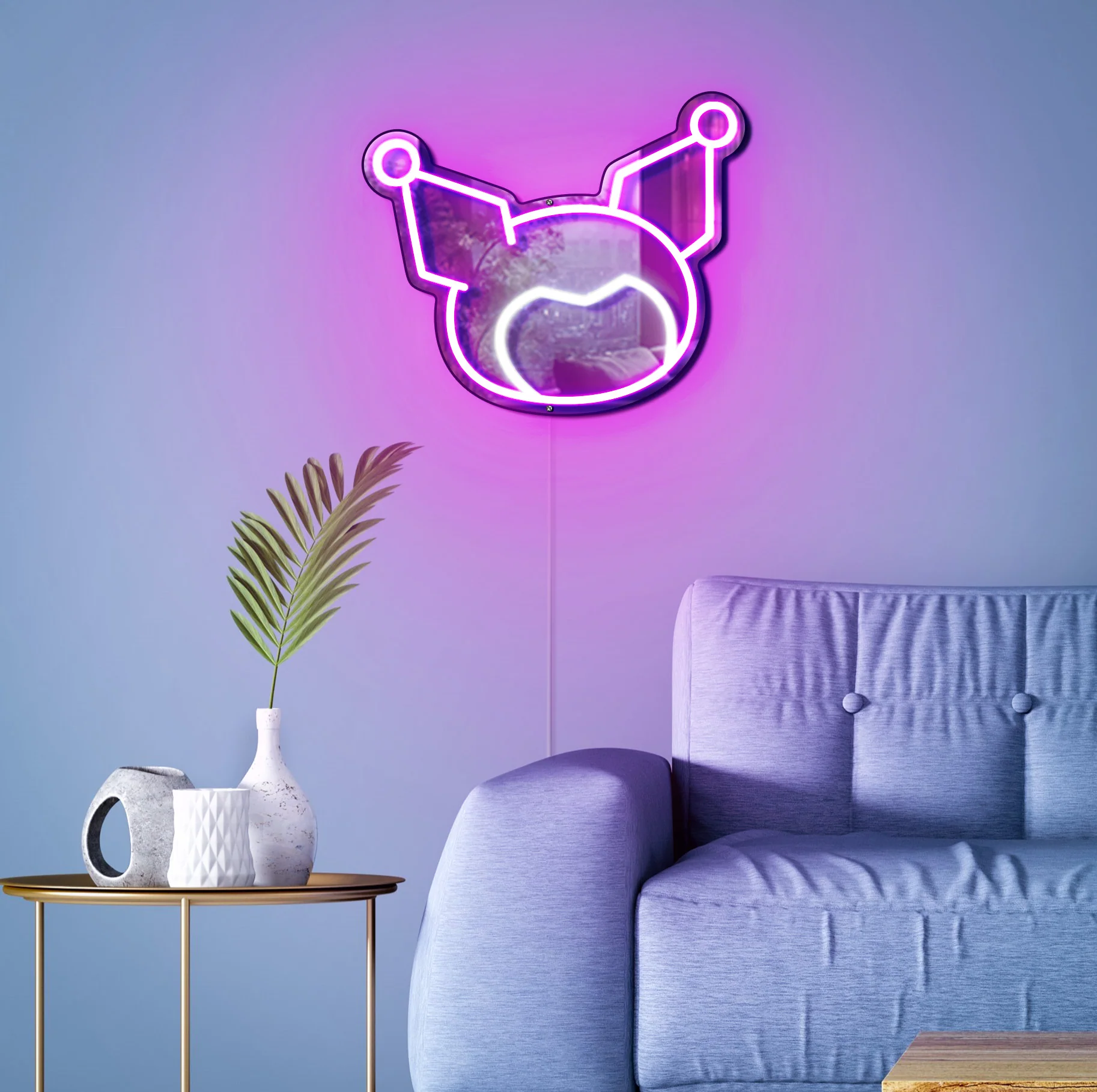 Sanrio - Kuromi Neon Mirror LED Sign - Image 7