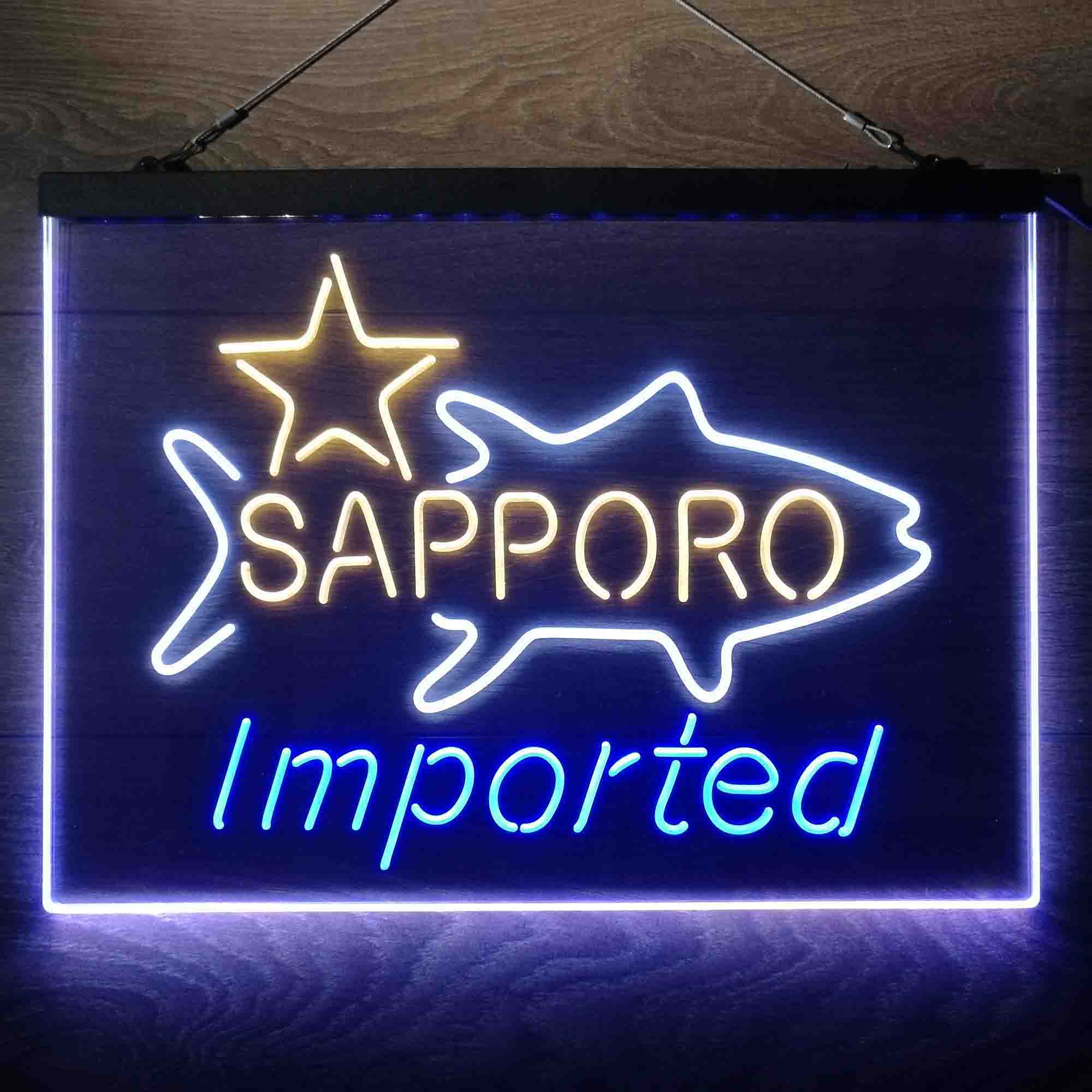 Sapporo Beer Bar  Neon 3-Color LED Sign