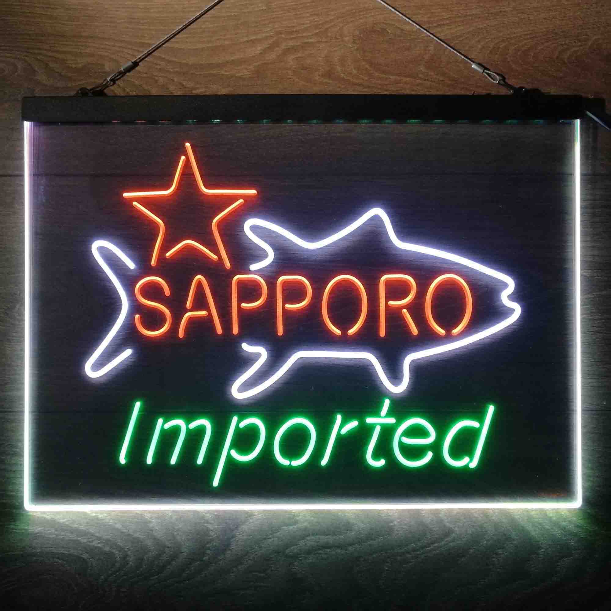 Sapporo Beer Bar  Neon 3-Color LED Sign - Image 10