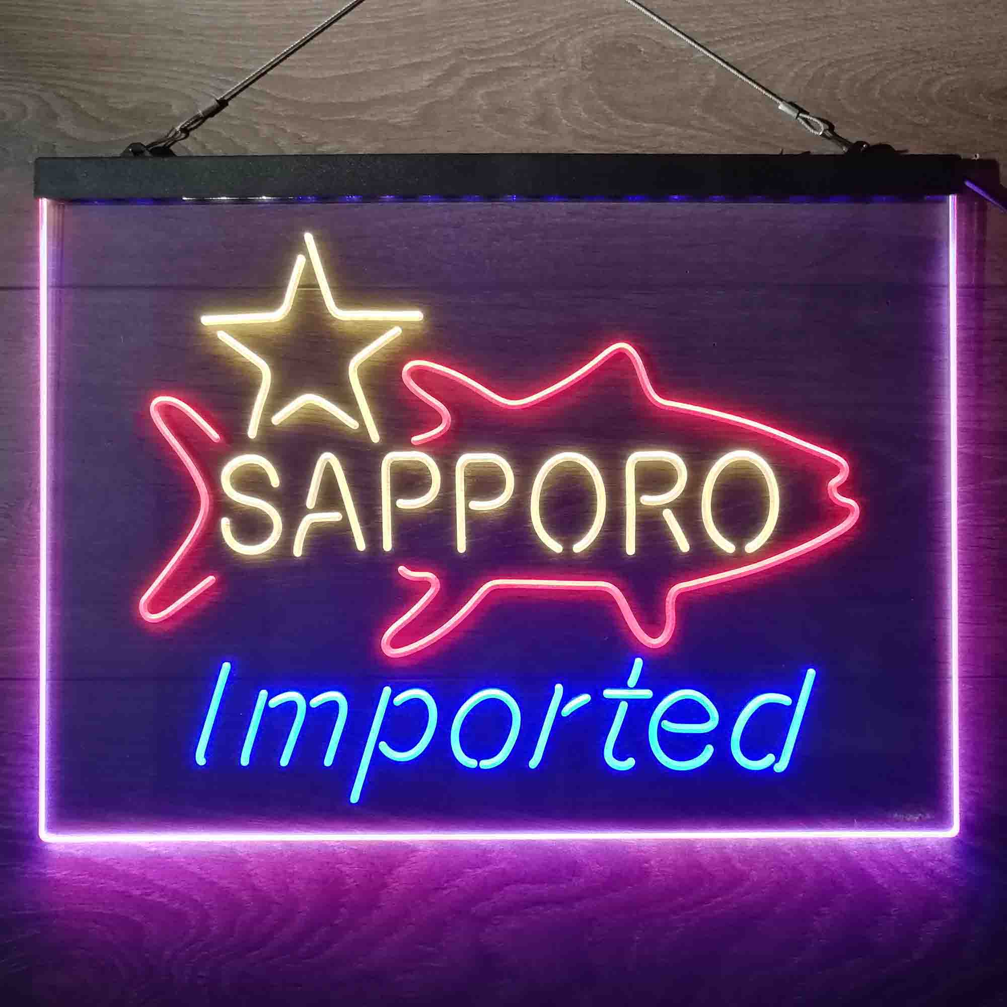Sapporo Beer Bar  Neon 3-Color LED Sign - Image 3