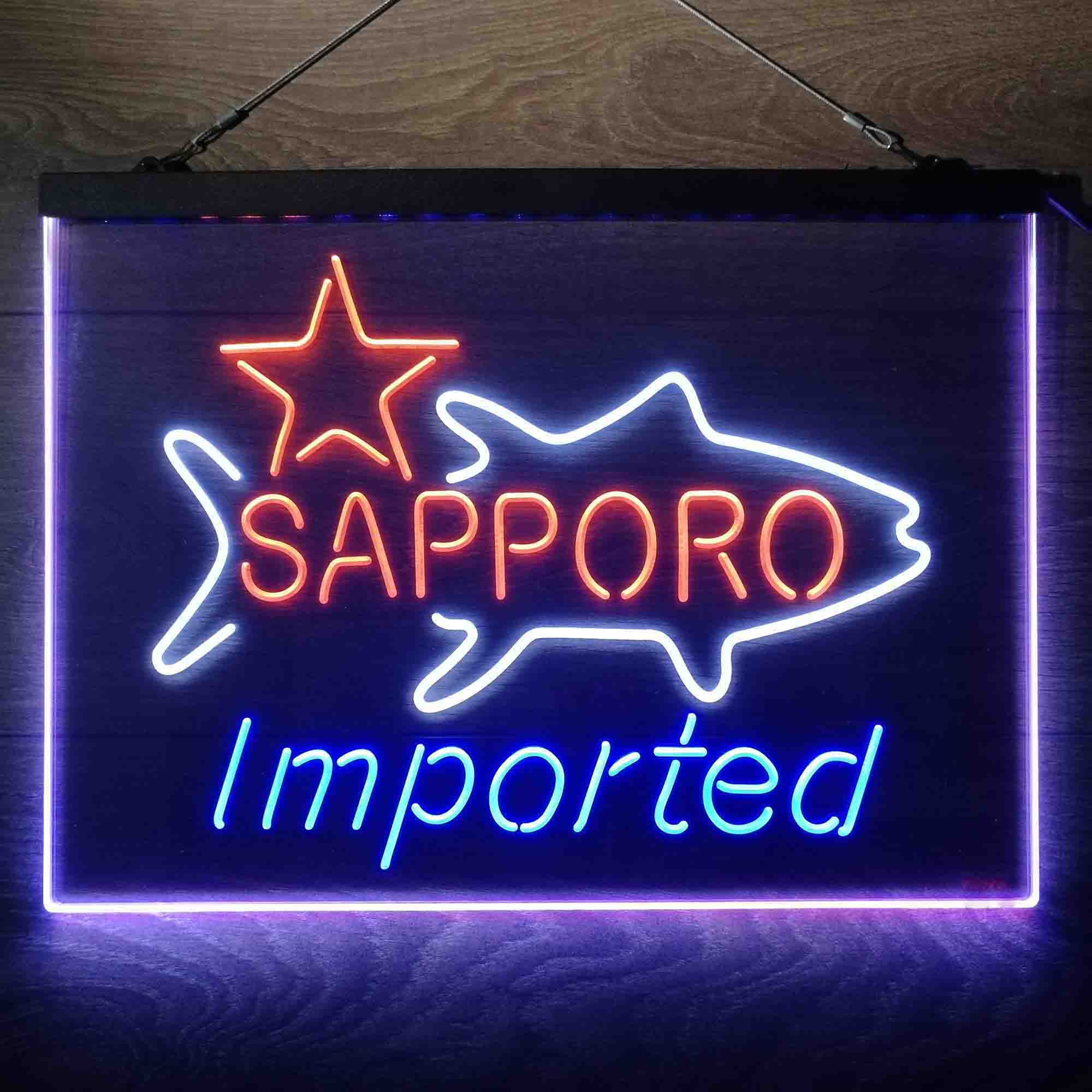 Sapporo Beer Bar  Neon 3-Color LED Sign - Image 4