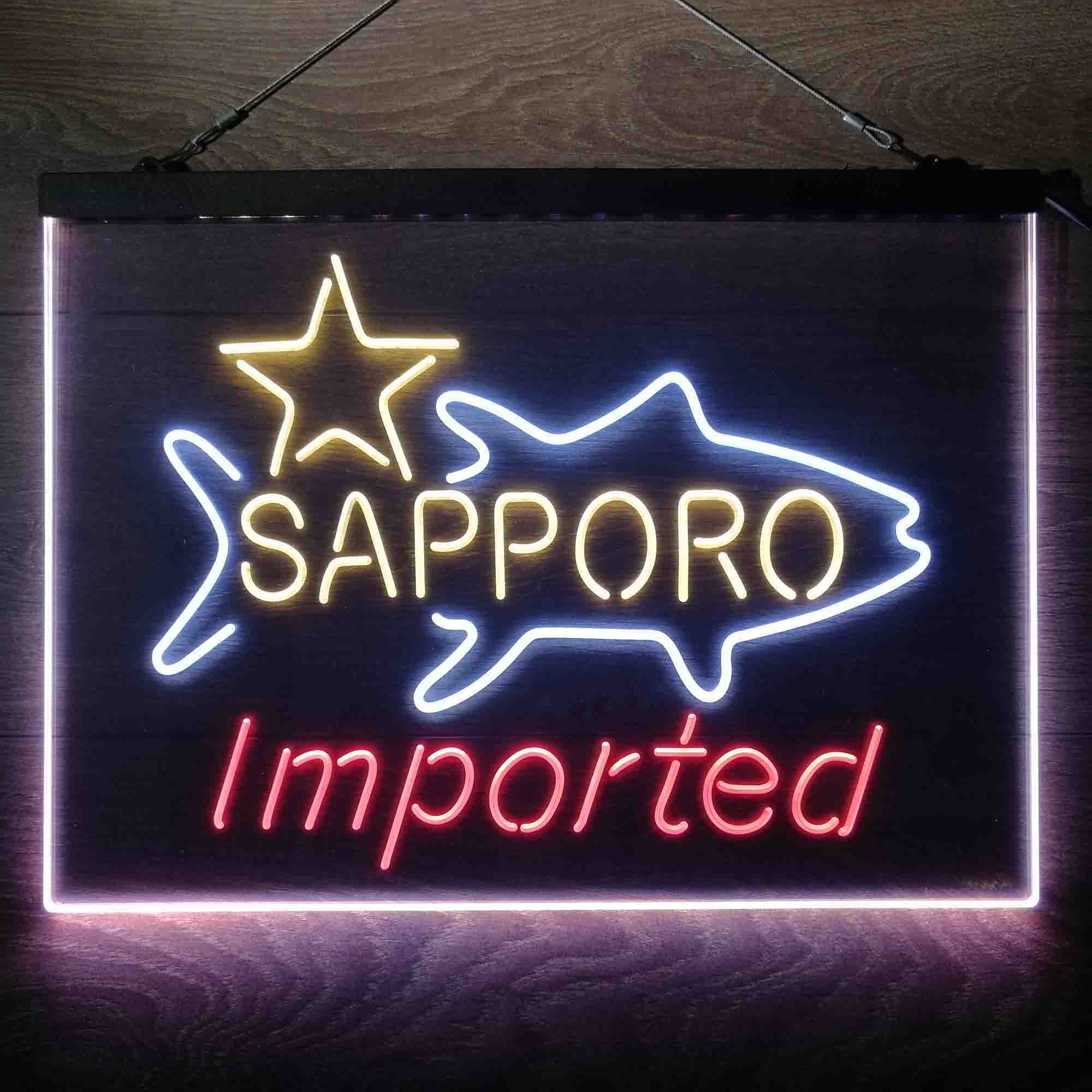 Sapporo Beer Bar  Neon 3-Color LED Sign - Image 7