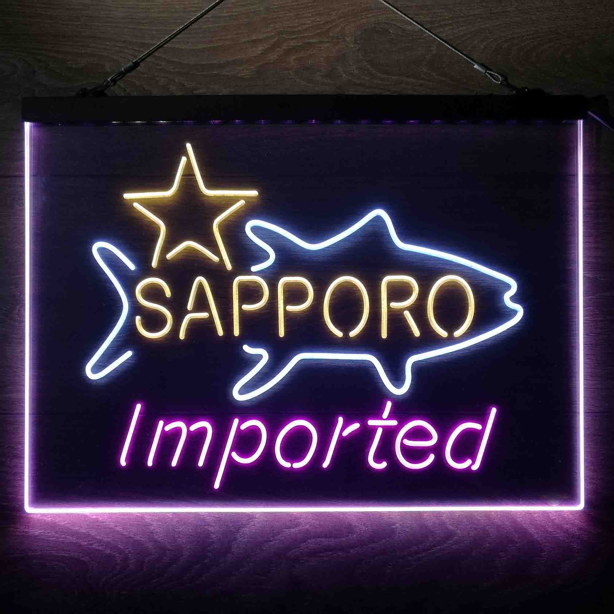 Sapporo Beer Bar  Neon 3-Color LED Sign - Image 8