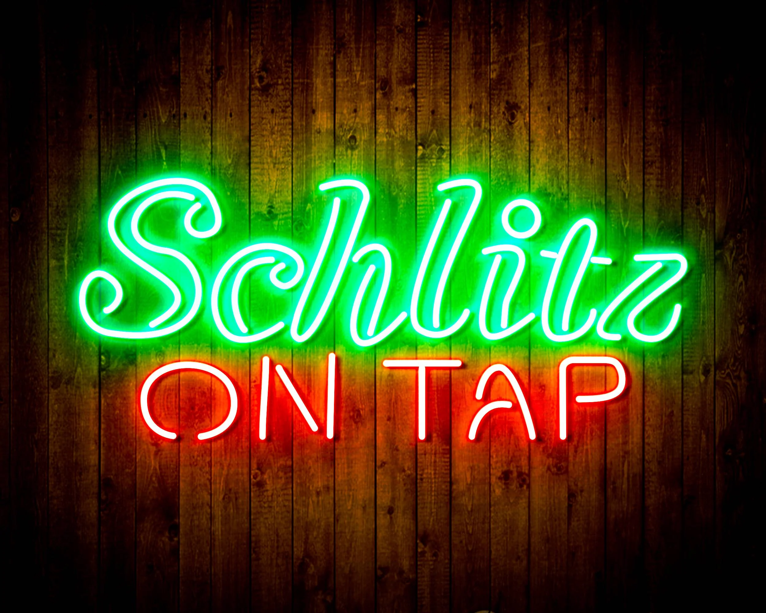 Schlitz On Tap Handmade Neon Flex LED Sign - Image 12