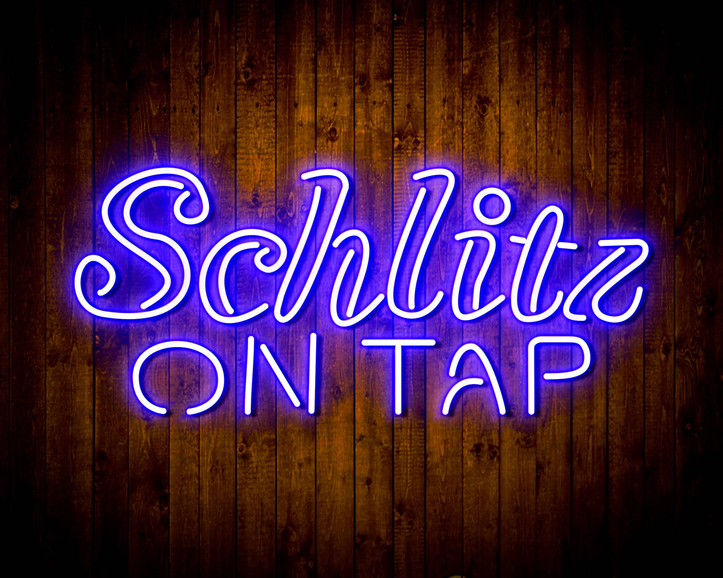 Schlitz On Tap Handmade Neon Flex LED Sign - Image 15