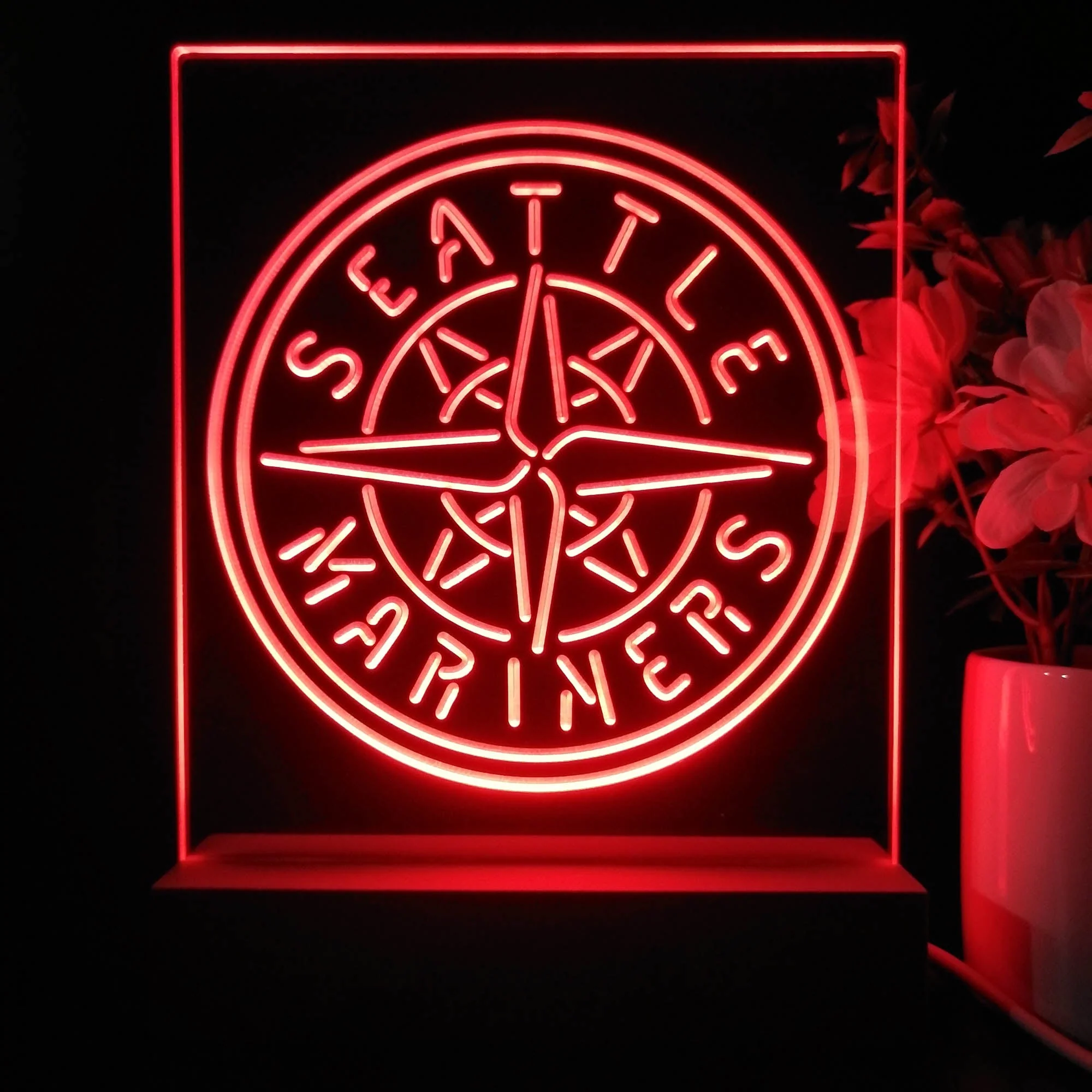 Seattle Mariners Neon Sign Table Top Lamp - Image 3