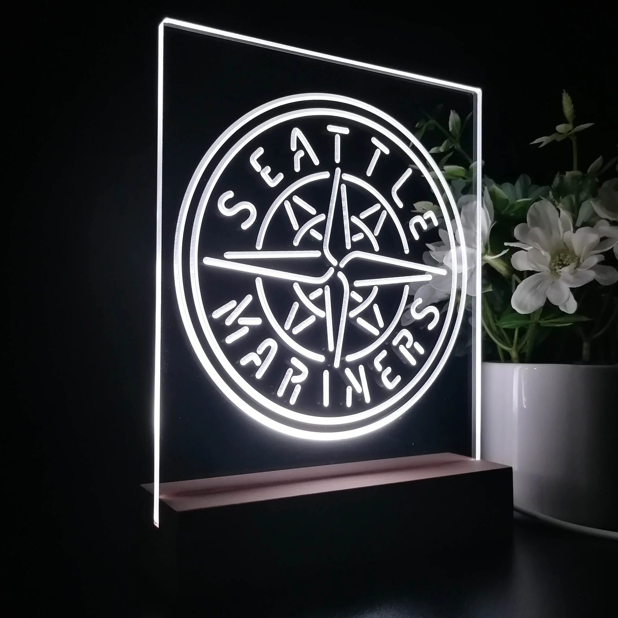 Seattle Mariners Neon Sign Table Top Lamp - Image 7