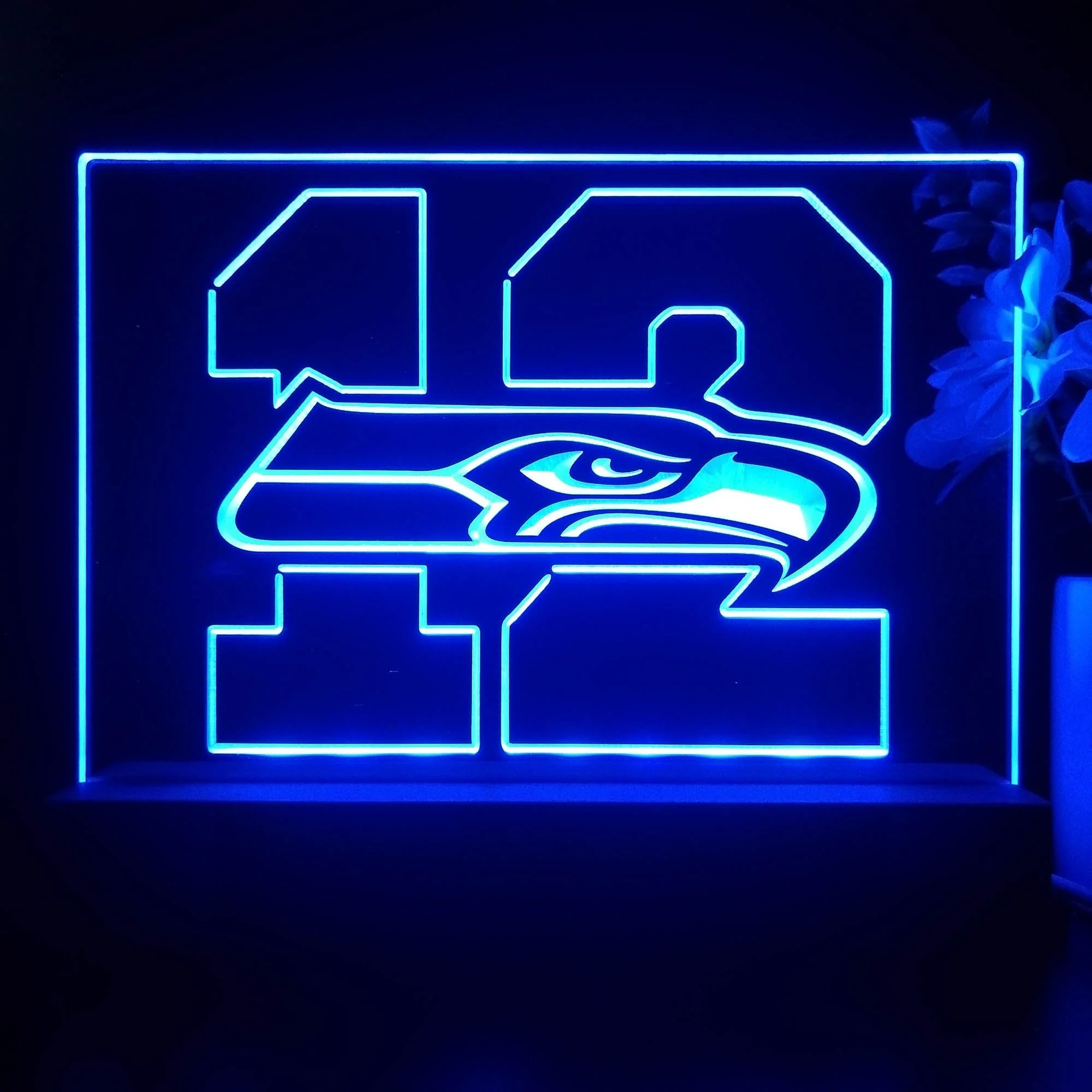 Seattle Seahawks 12th man 3D Illusion Night Light Desk Lamp