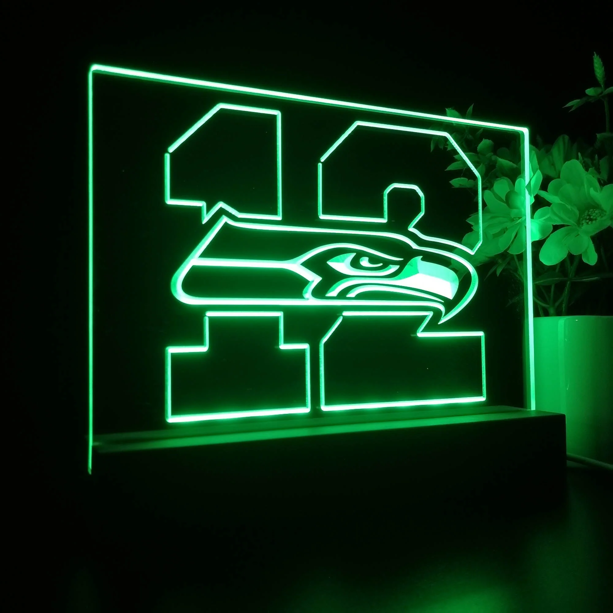 Seattle Seahawks 12th man 3D Illusion Night Light Desk Lamp - Image 7