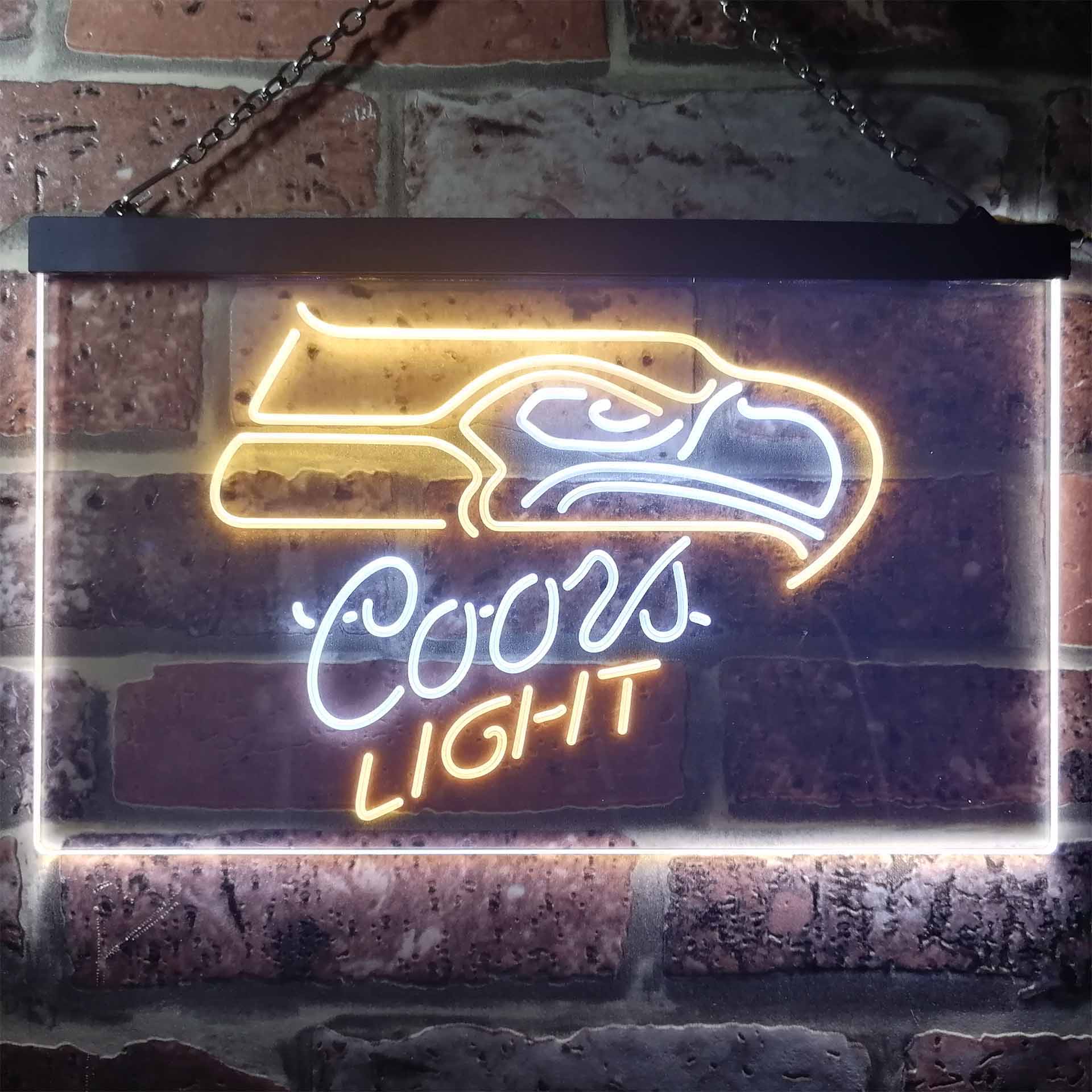 Seattle Seahawks Coors Light LED Neon Sign - Image 10