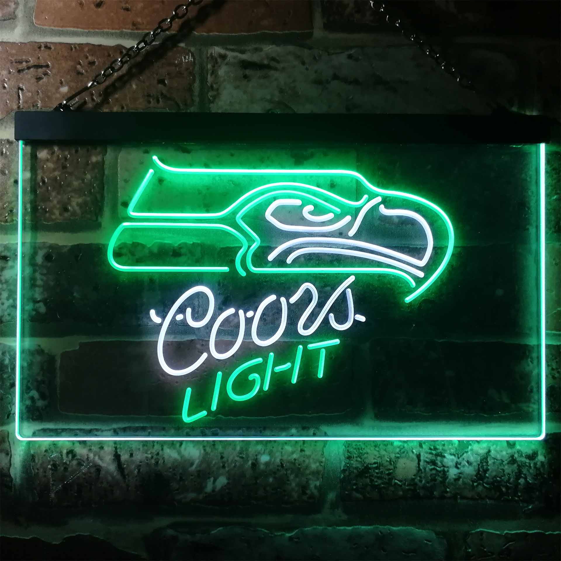 Seattle Seahawks Coors Light LED Neon Sign - Image 11