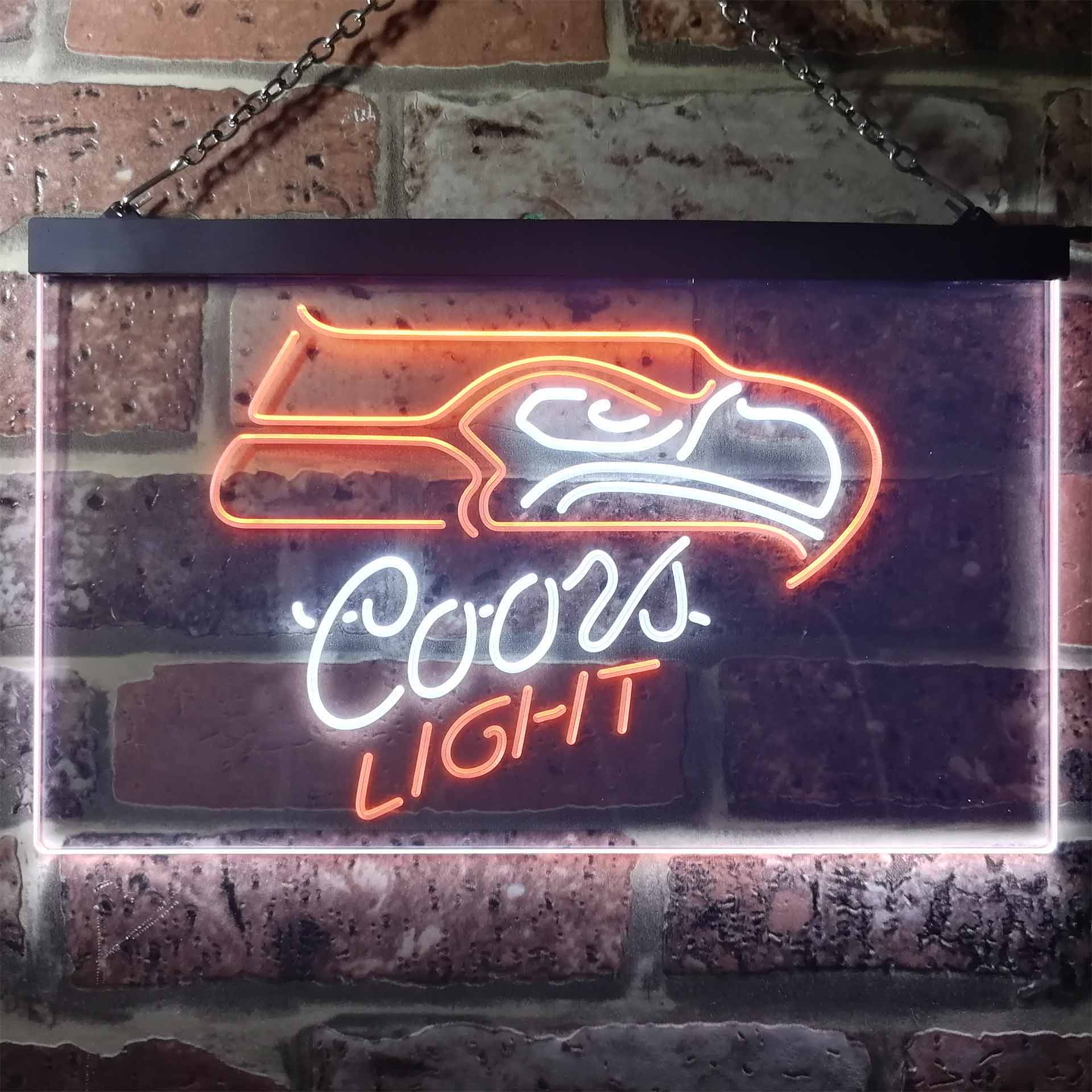 Seattle Seahawks Coors Light LED Neon Sign - Image 12