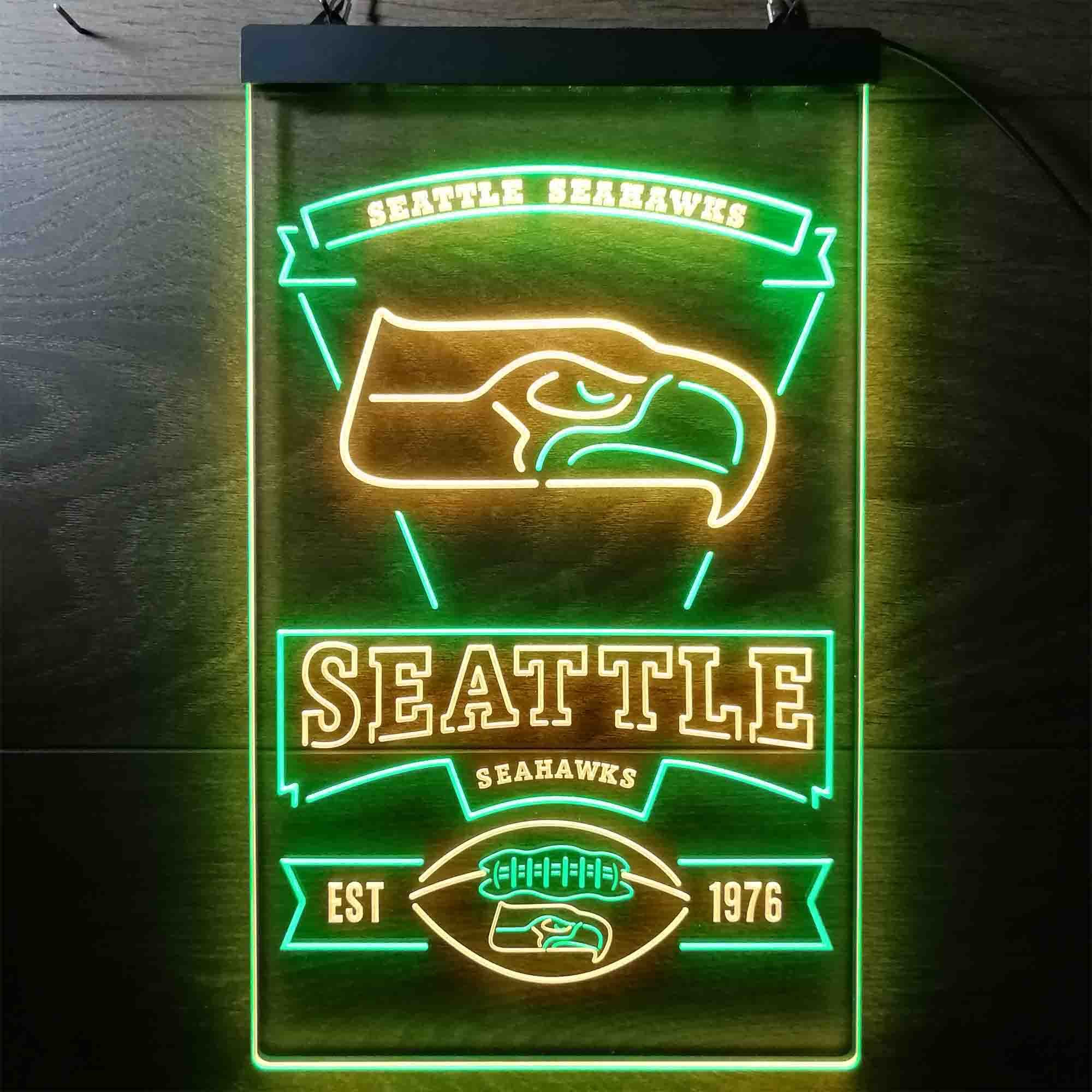 Seattle Seahawks Est. 1976 LED Neon Sign - Image 13
