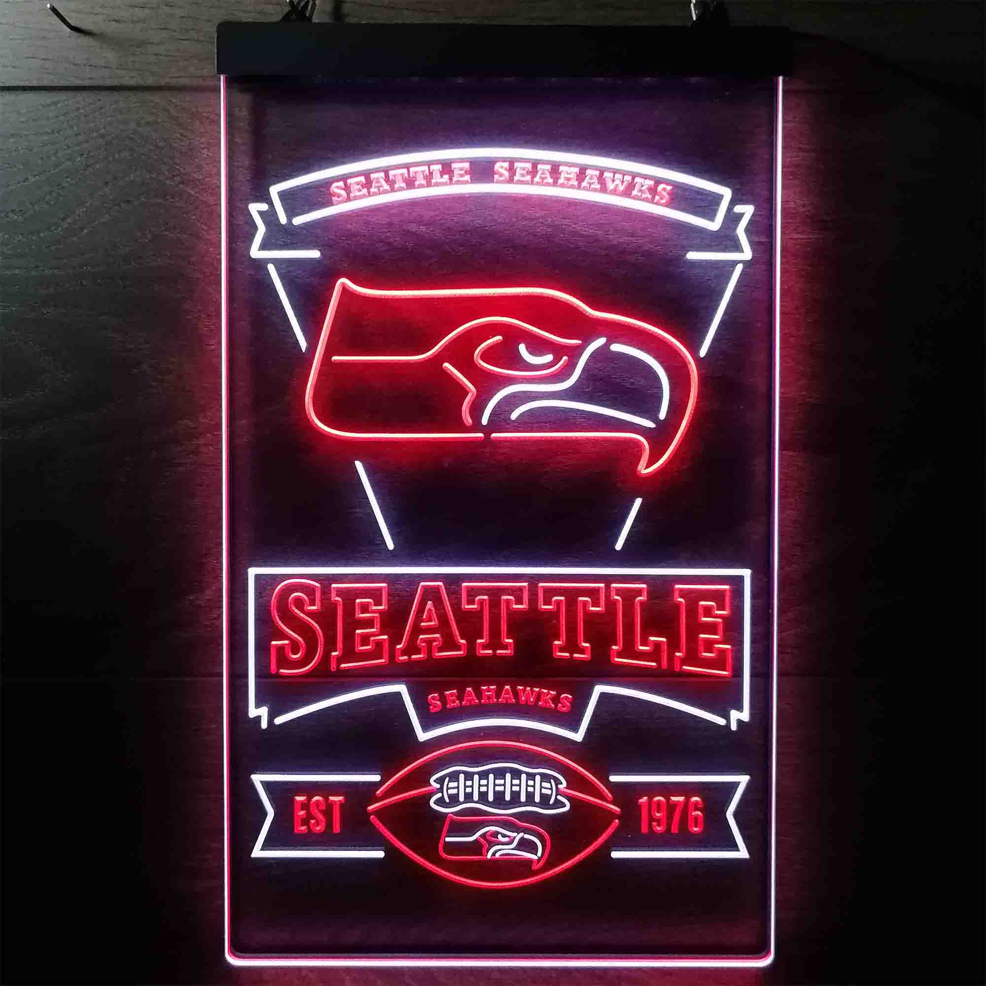 Seattle Seahawks Est. 1976 LED Neon Sign - Image 3