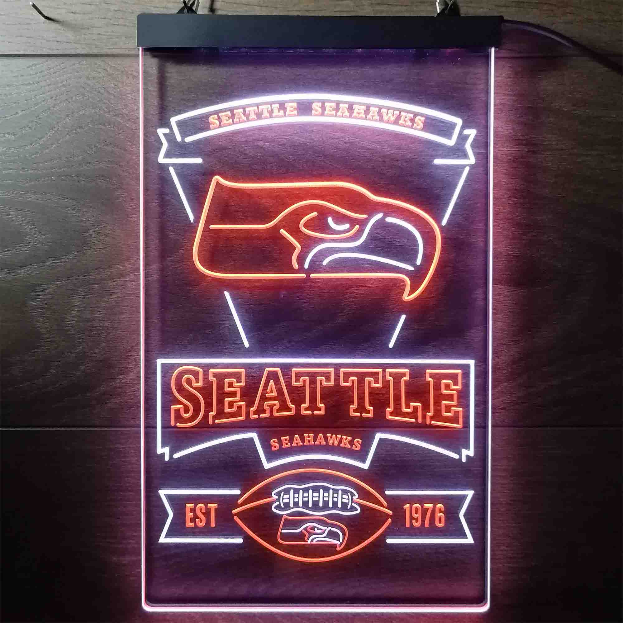 Seattle Seahawks Est. 1976 LED Neon Sign - Image 7