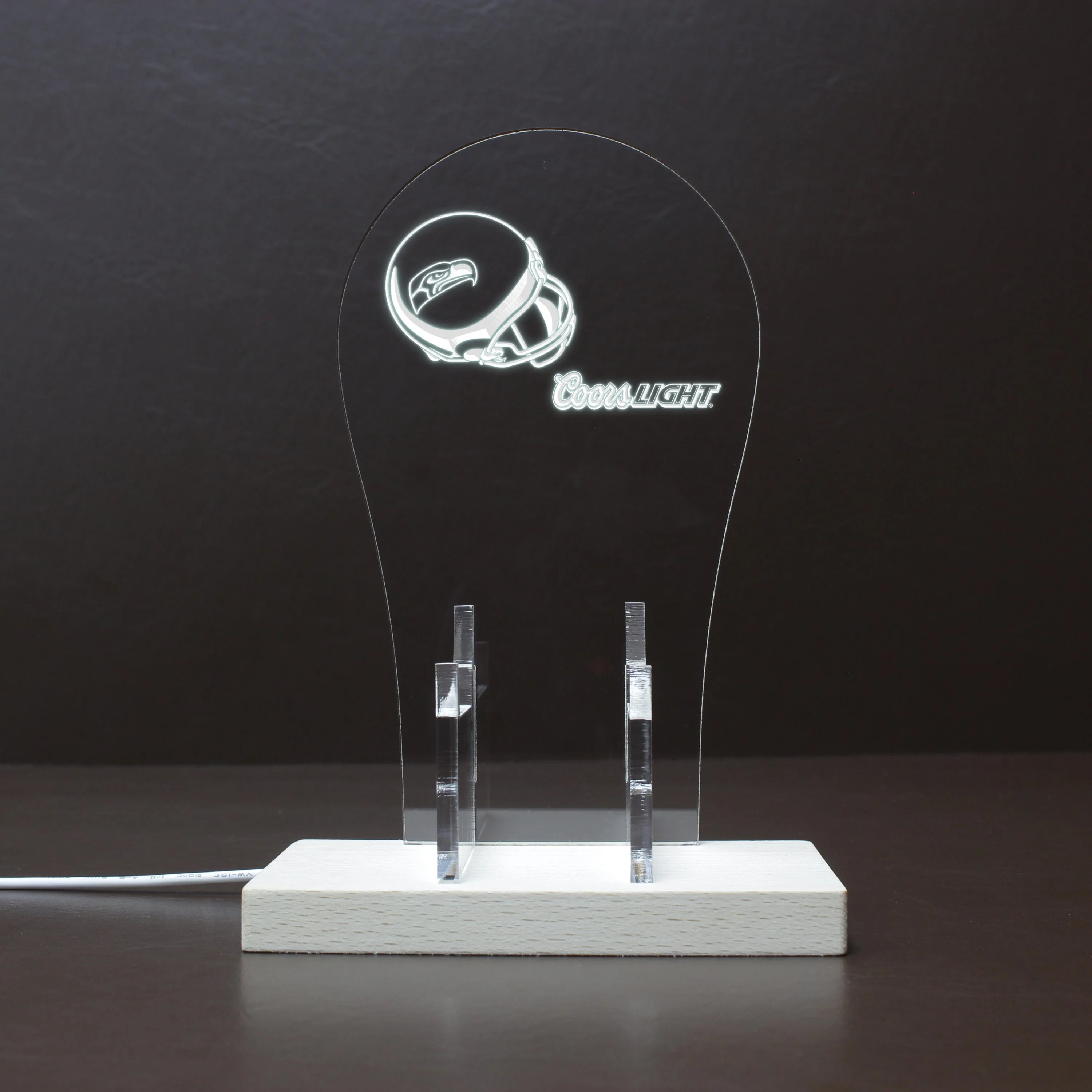 Seattle Seahawks Helmet Logo LED Gaming Headset Controller Stand - Image 10