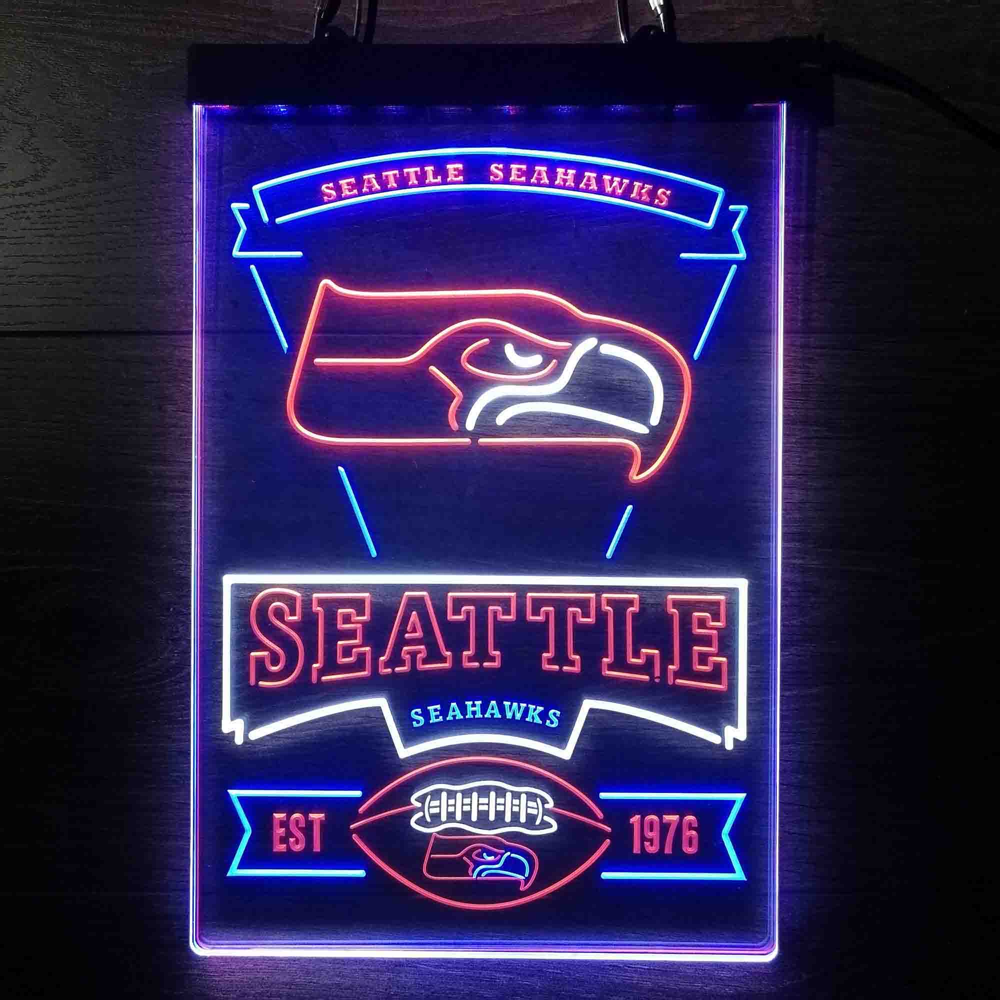 Seattle Seahawks Neon LED Sign 3 Colors - Image 2