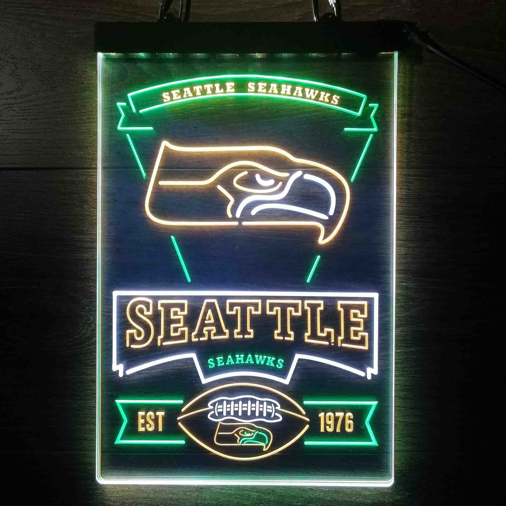 Seattle Seahawks Neon LED Sign 3 Colors - Image 3