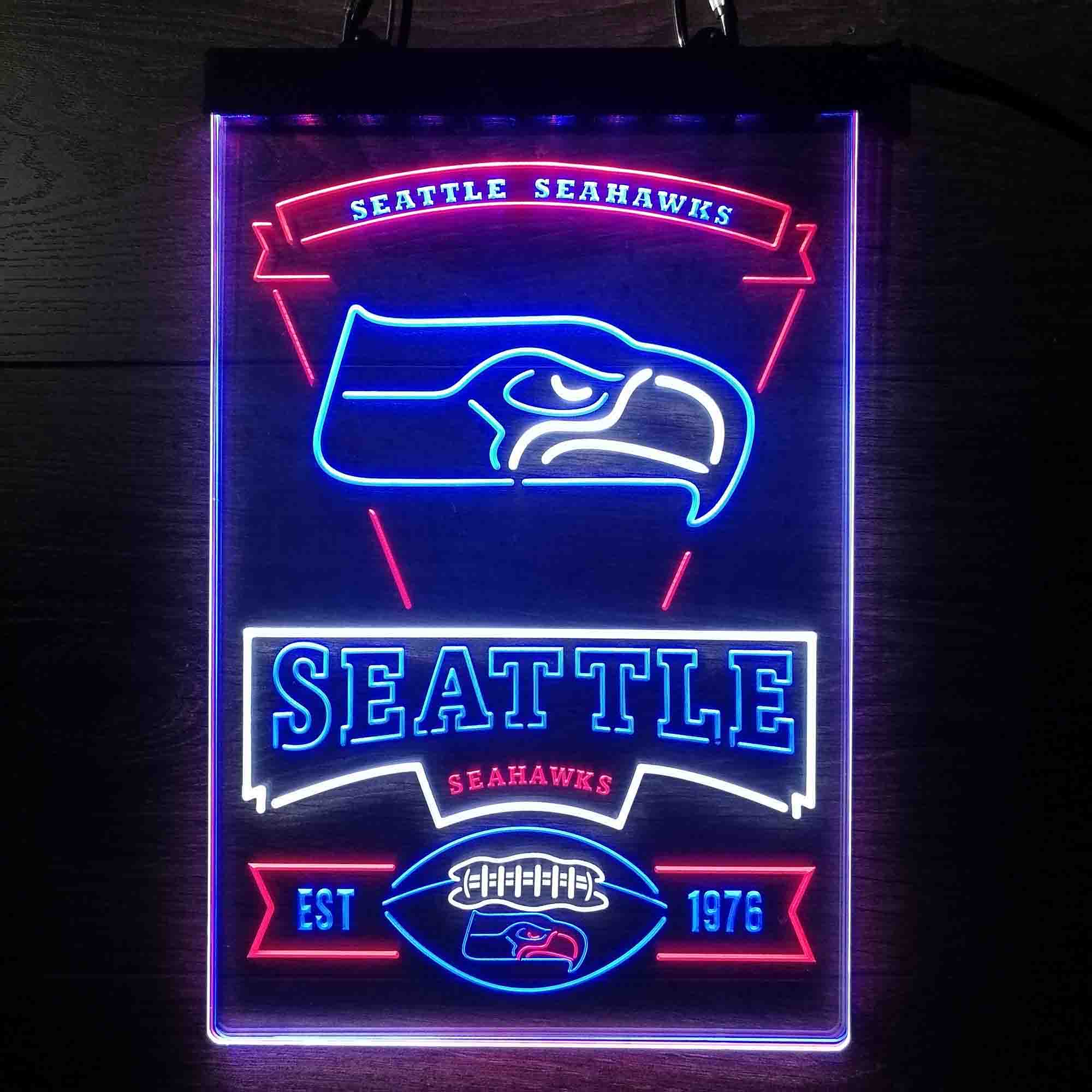 Seattle Seahawks Neon LED Sign 3 Colors - Image 4