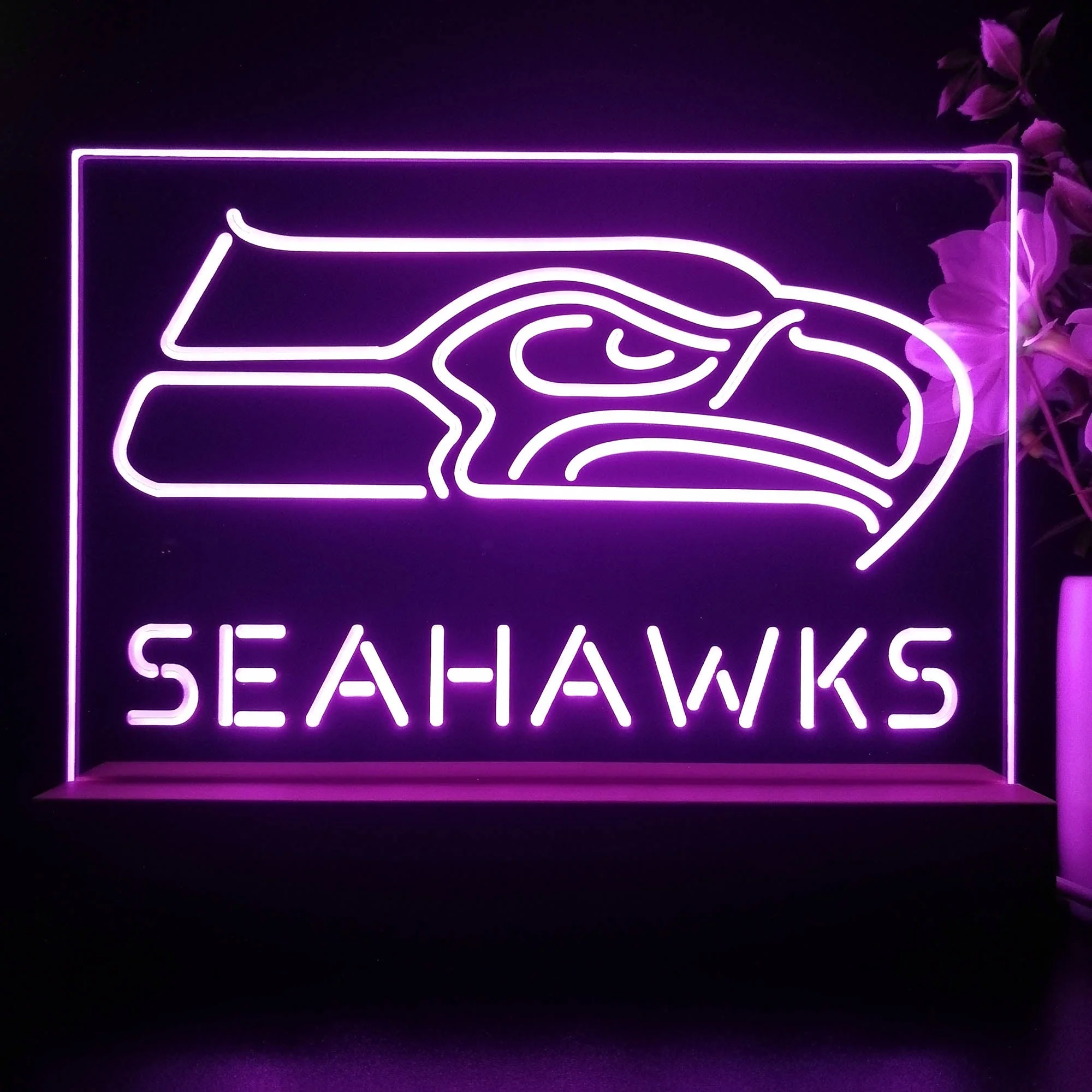 Seattle Seahawks Neon Sign Pub Bar Lamp - Image 2