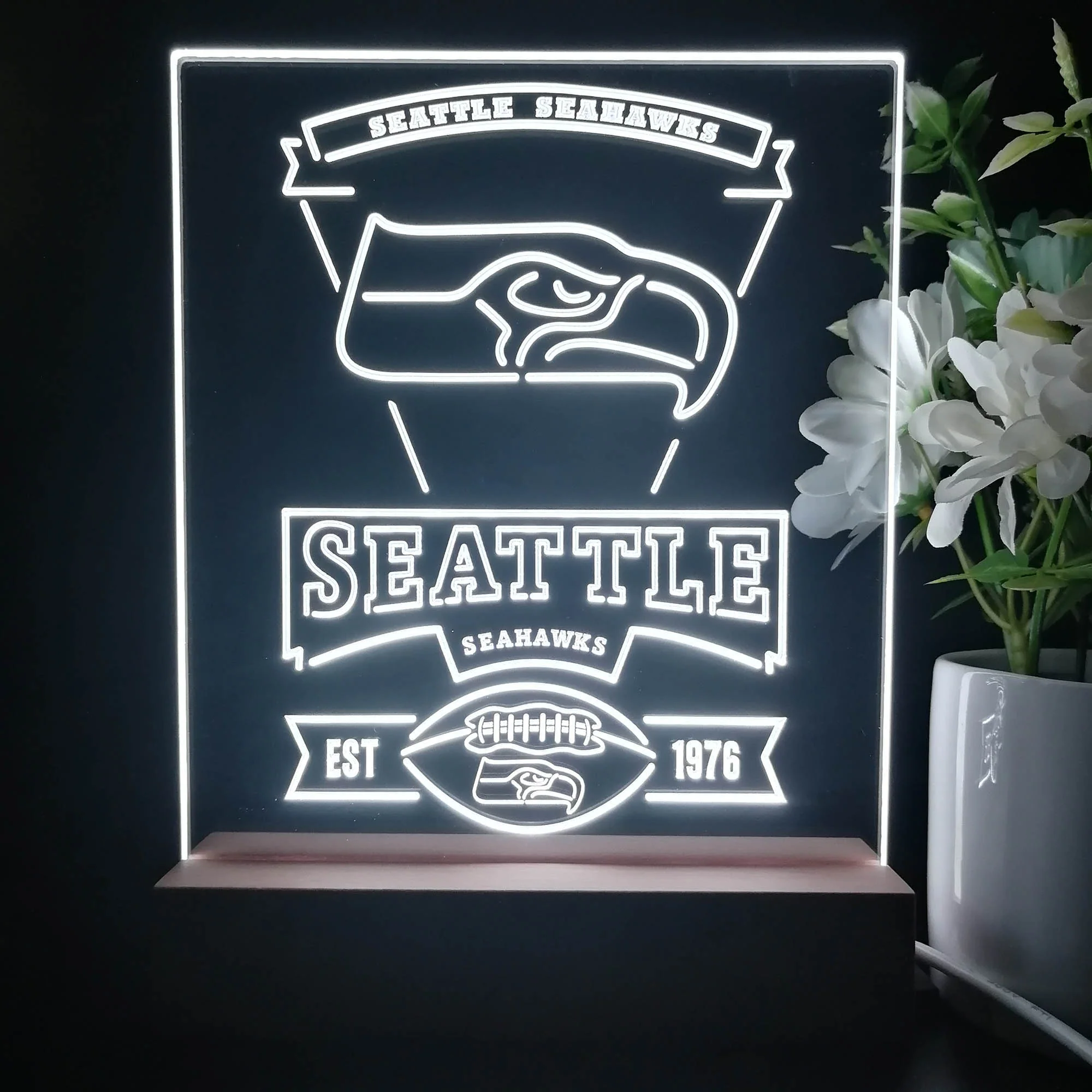 Seattle Seahawks Neon Sign Pub Bar Lamp - Image 3
