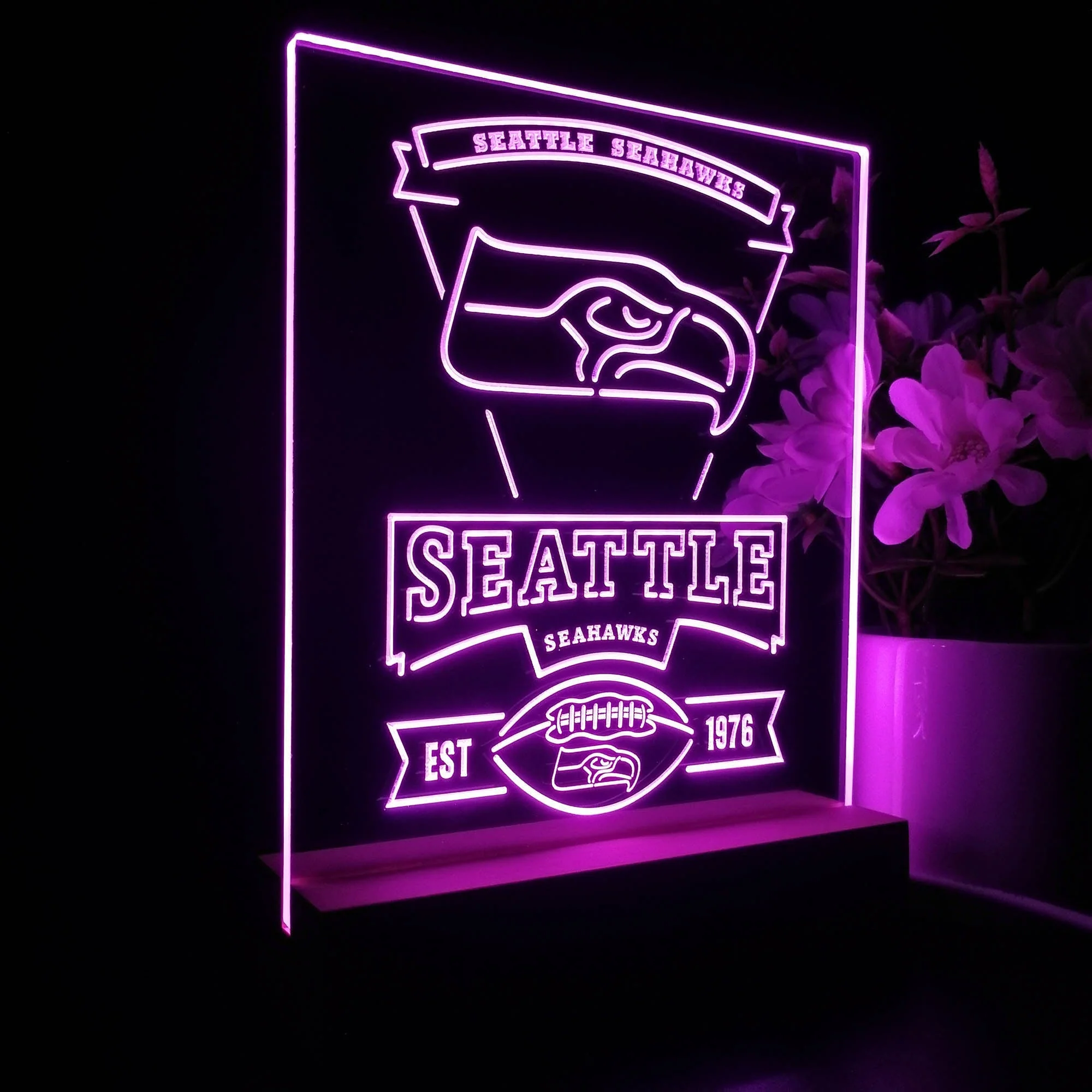 Seattle Seahawks Neon Sign Pub Bar Lamp - Image 6