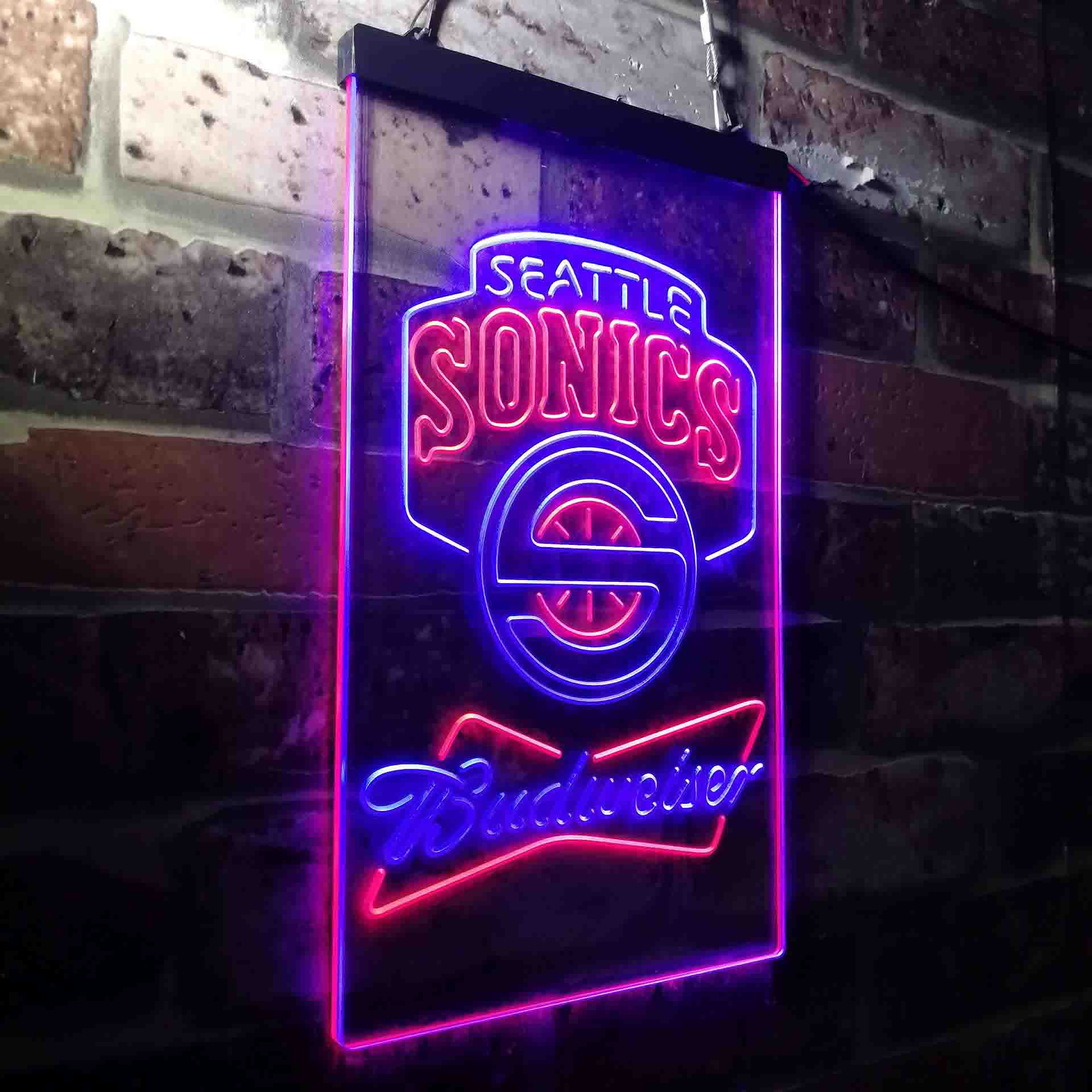 Seattle Supersonics Budweiser Neon-Like LED Sign - Image 24
