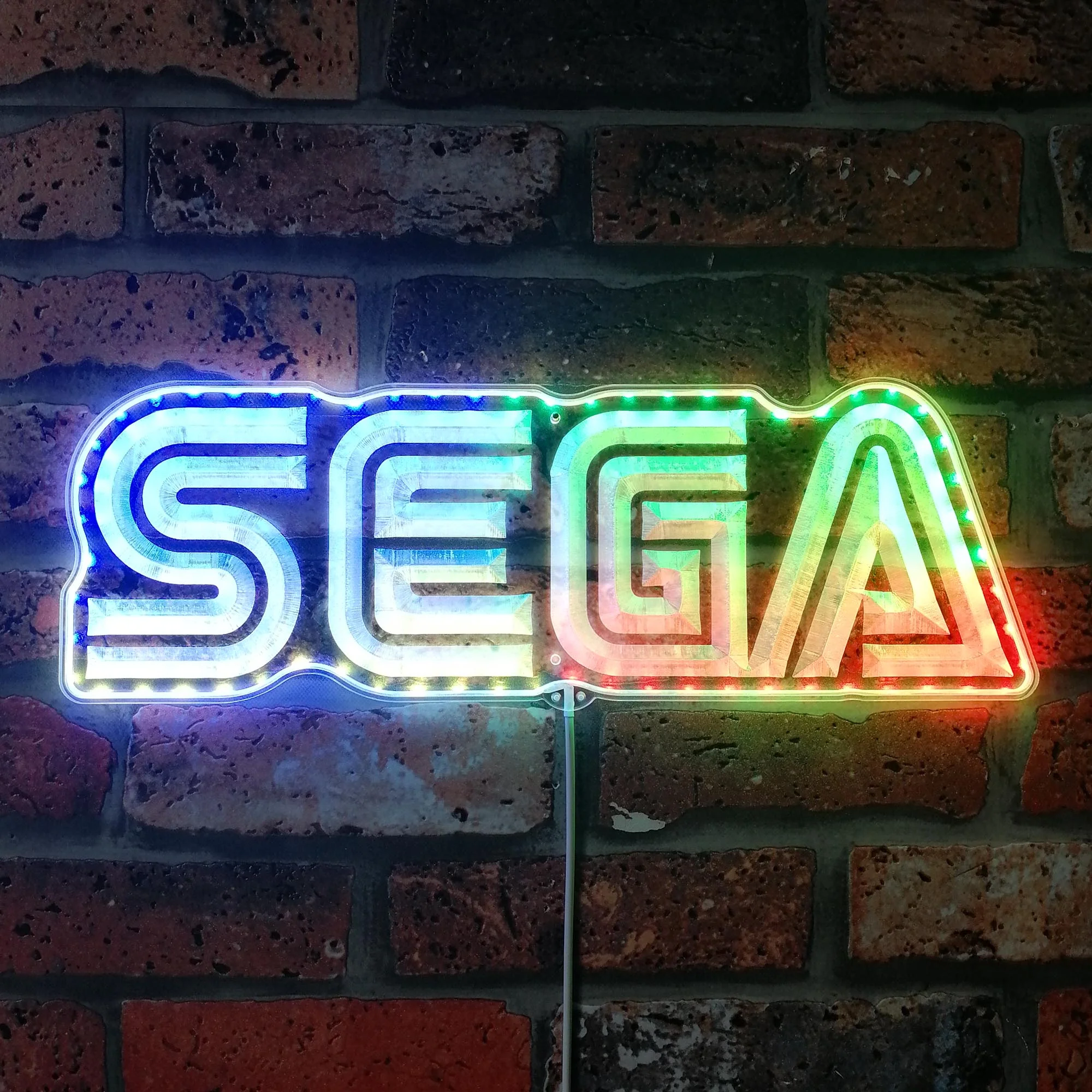 Sega Game Room Neon LED Sign with Dynamic RGB Colors