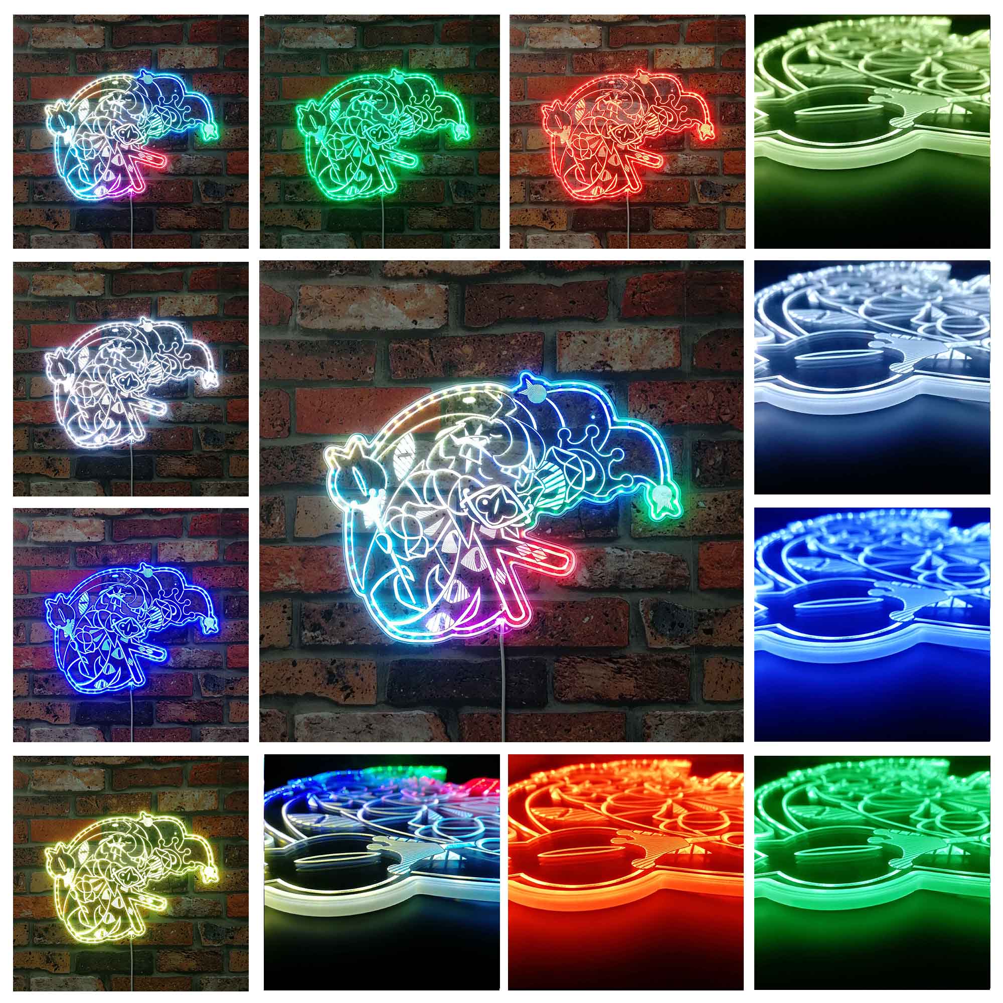 Shadow Milk Cookie Run Kingdom Neon Neon LED Sign with Dynamic RGB Colors - Image 3