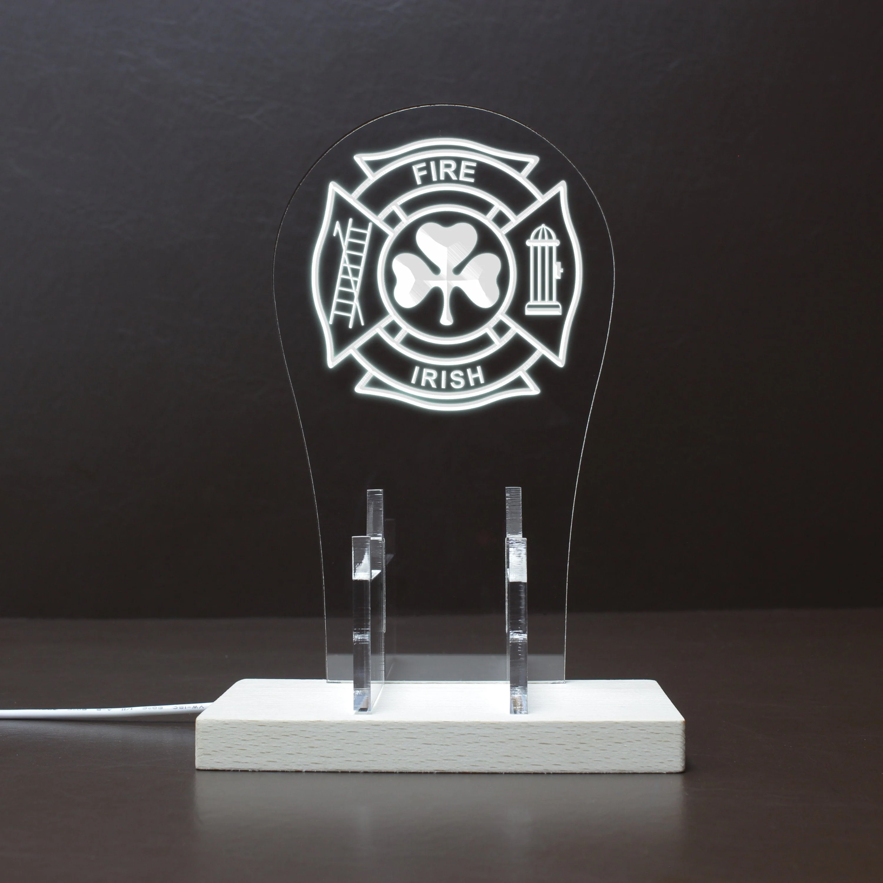 Shamrock Fighting Irish Fire Department LED Gaming Headset Controller Stand - Image 10
