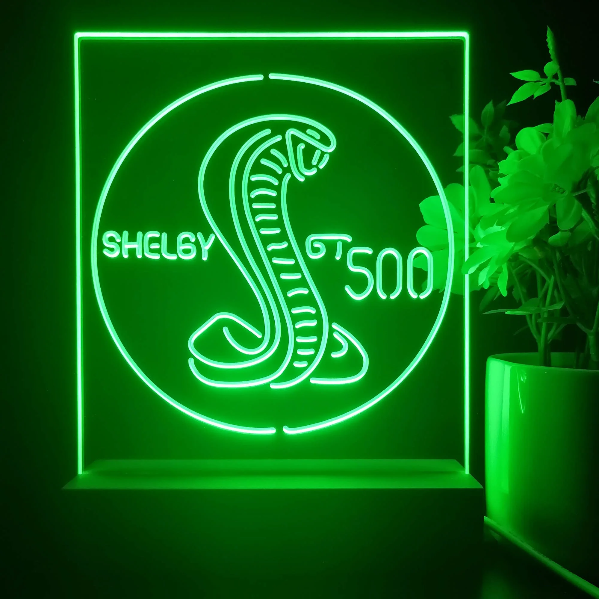 Shelby GT500 3D Illusion Night Light Desk Lamp